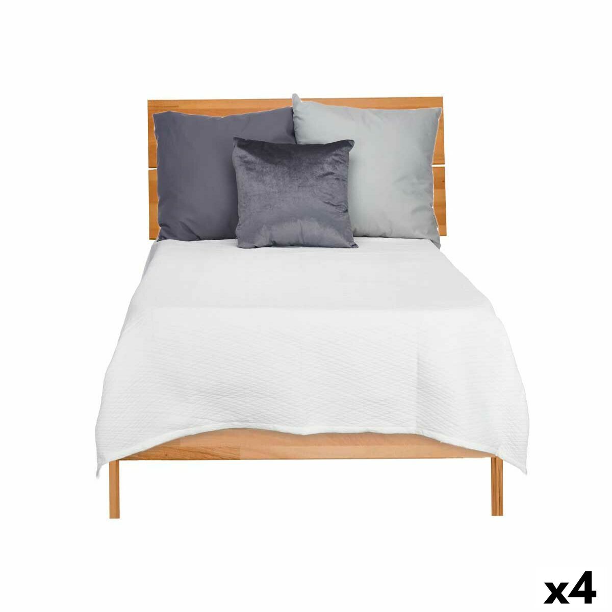 Bedspread (quilt) 180 x 260 cm Rhombus White (4 Units) Bedspread (quilt) 180 x 260 cm Rhombus White (4 Units)