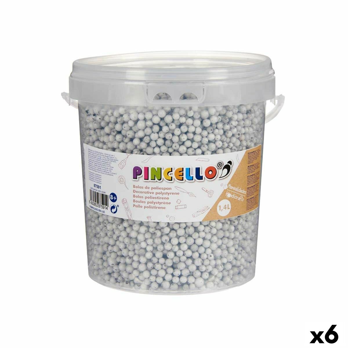 Materials for Handicrafts Pincello POLIESPAN-GR 13,5 x 14 x 14,5 cm Balls 6 Units Materials for Handicrafts Pincello POLIESPAN-GR 13,5 x 14 x 14,5 cm Balls 6 Units