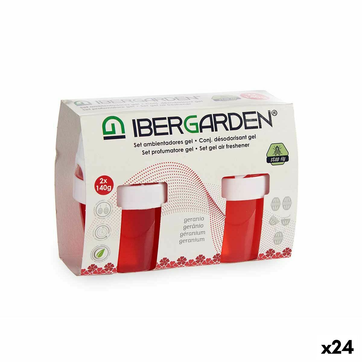 Air Freshener Set Ibergarden 11001 Geranium Gel (24 Units) Air Freshener Set Ibergarden 11001 Geranium Gel (24 Units)