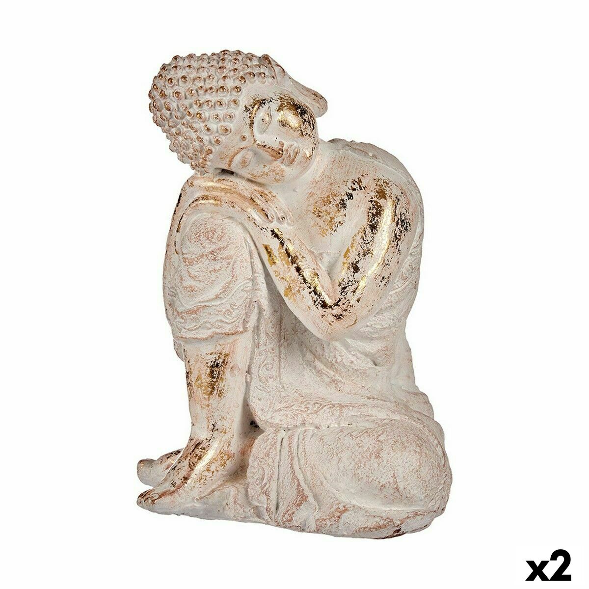 Decorative Garden Figure Ibergarden CC20447 Polyresin Buddha 23 x 33 x 26 cm (2 Units) Decorative Garden Figure Ibergarden CC20447 Polyresin Buddha 23 x 33 x 26 cm (2 Units)