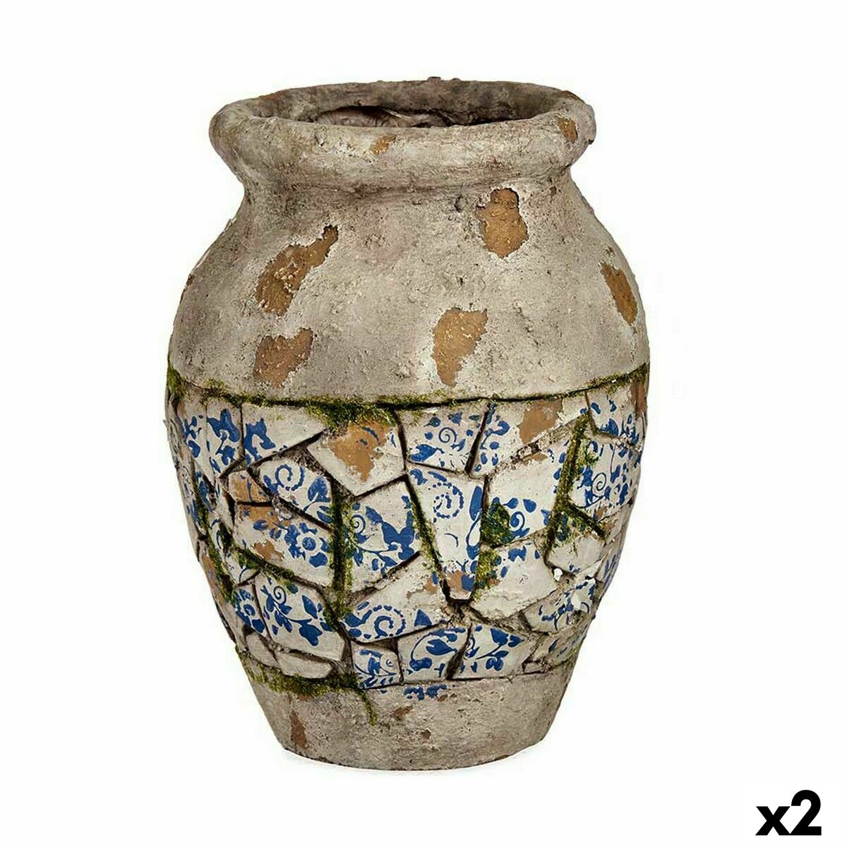Decorative Garden Figure Ibergarden ZD19006 Polyresin Vase 25 x 32,5 x 25 cm (2 Units) Decorative Garden Figure Ibergarden ZD19006 Polyresin Vase 25 x 32,5 x 25 cm (2 Units)