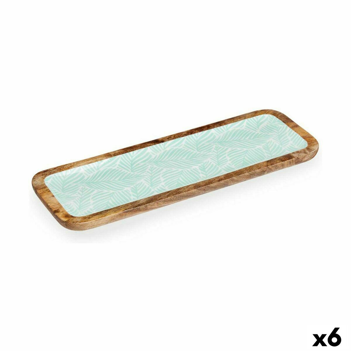 Centerpiece White Brown Green Leaf of a plant 45 x 15 cm (6 Units) Centerpiece White Brown Green Leaf of a plant 45 x 15 cm (6 Units)