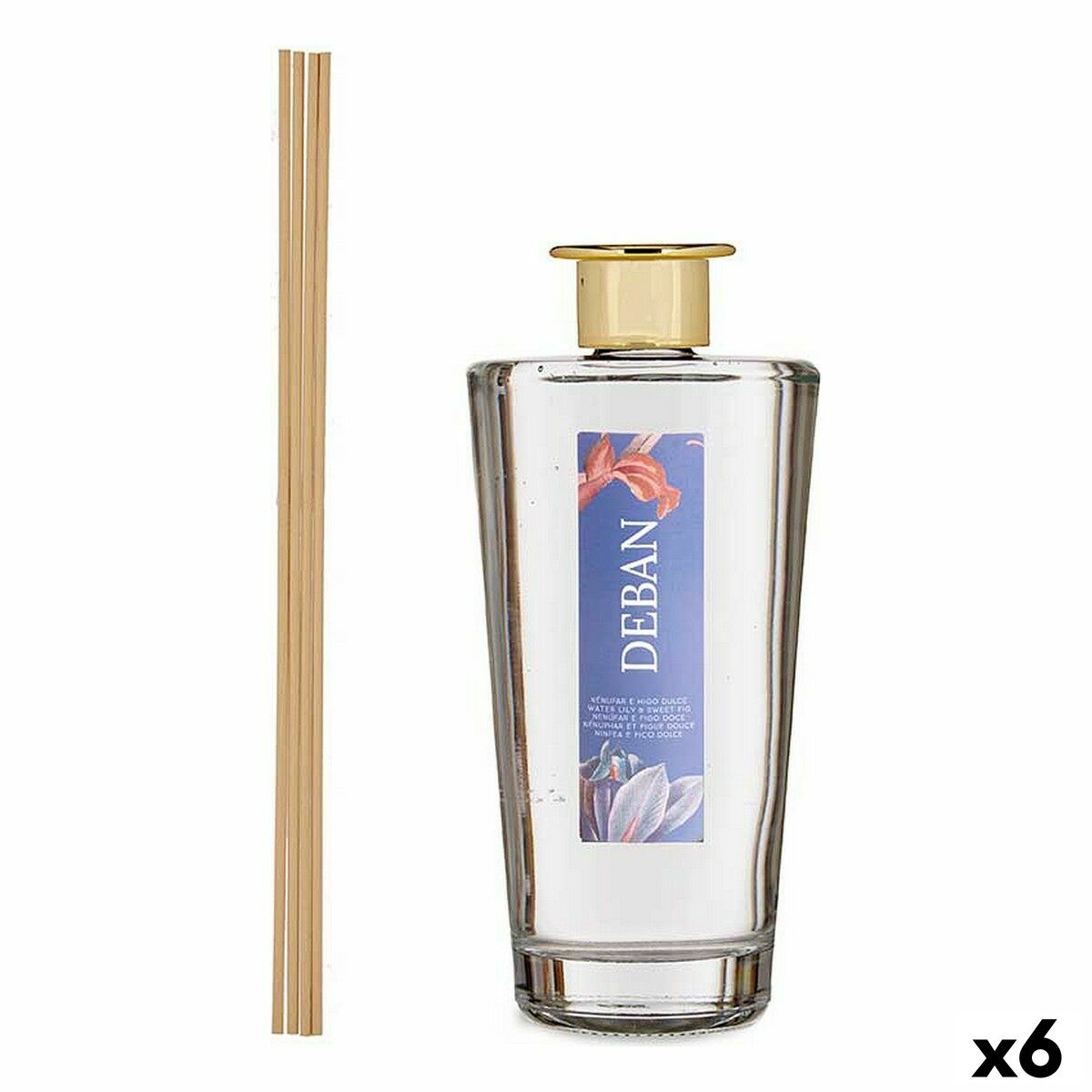 Perfume Sticks Acorde Deban Fig Waterlily 500 ml (6 Units) Perfume Sticks Acorde Deban Fig Waterlily 500 ml (6 Units)