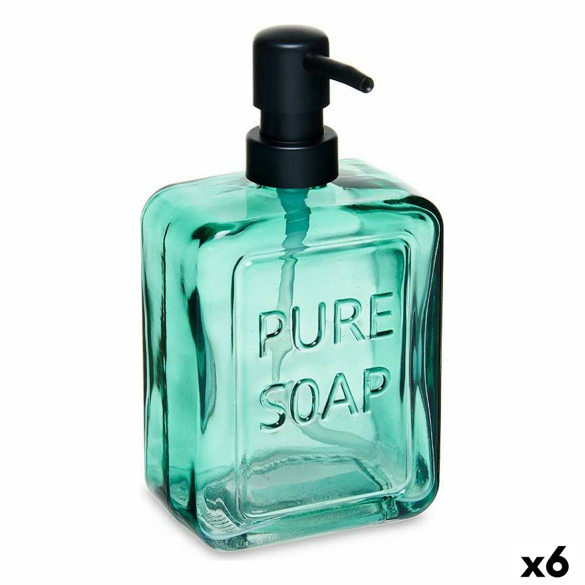 Soap Dispenser Berilo Pure Soap Green Crystal 570 ml 10 x 18 x 6 cm (6 Units) Soap Dispenser Berilo Pure Soap Green Crystal 570 ml 10 x 18 x 6 cm (6 Units)