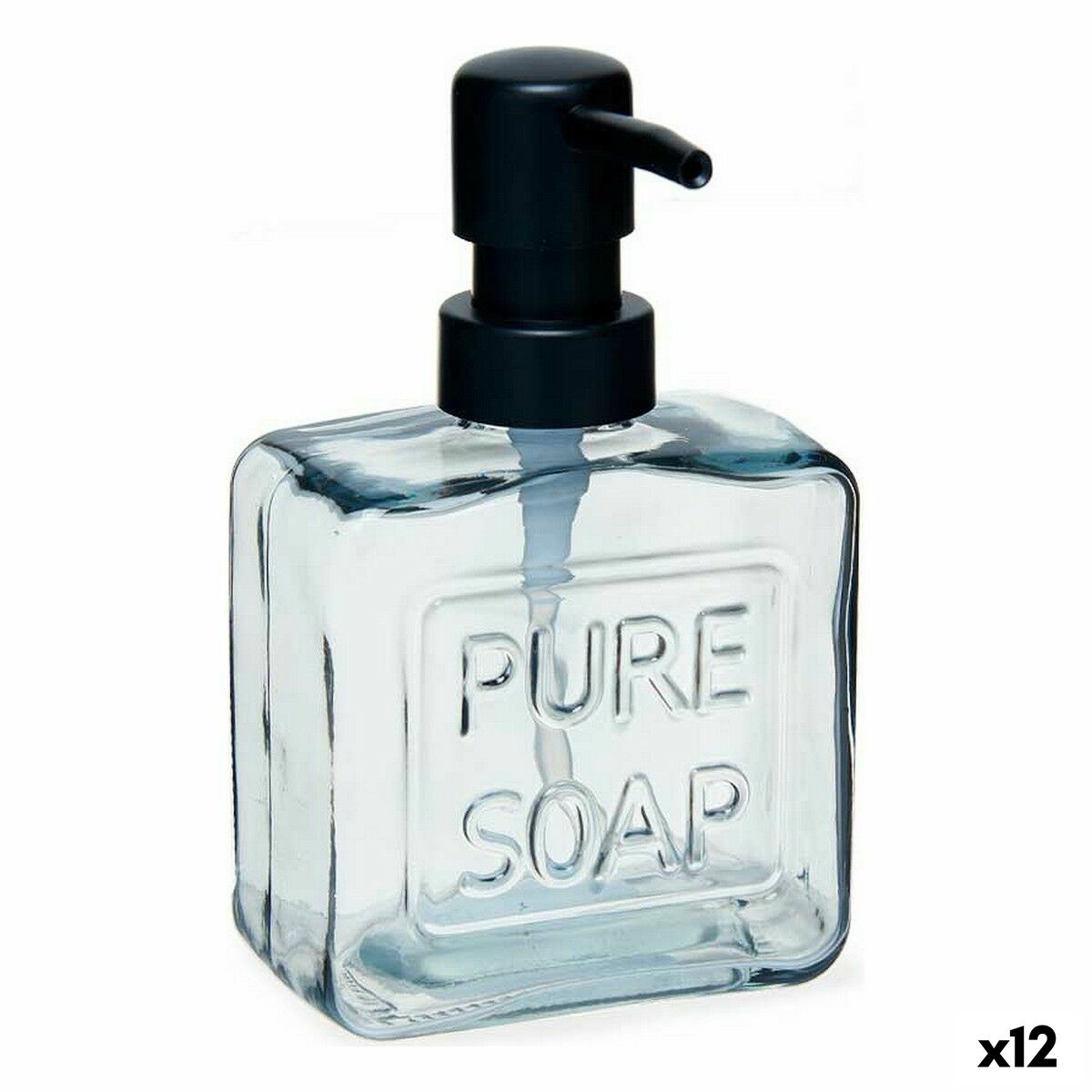Soap Dispenser Pure Soap 250 ml Crystal Black Plastic (12 Units) Soap Dispenser Pure Soap 250 ml Crystal Black Plastic (12 Units)