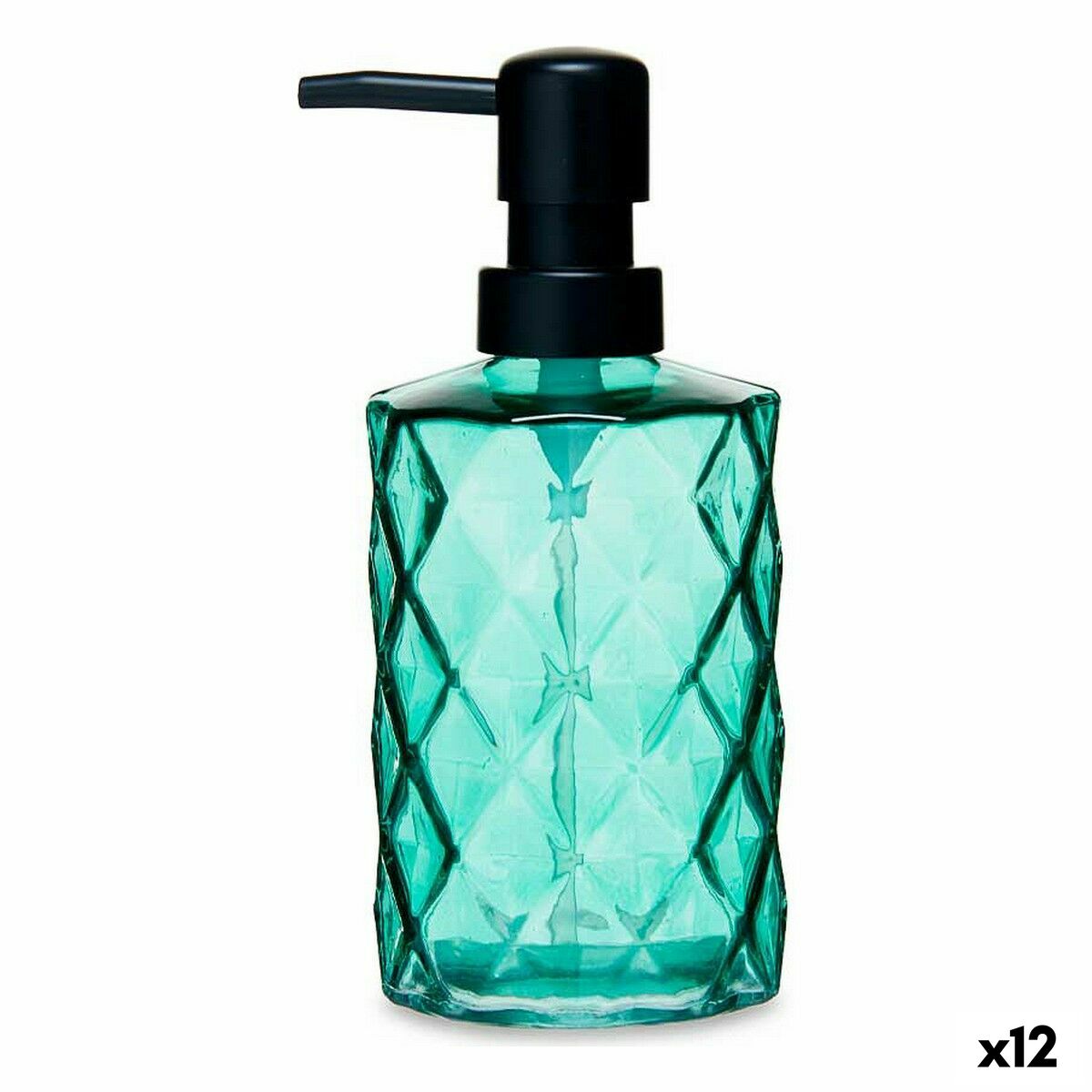 Soap Dispenser Berilo CN-B5463VB-1-369 Green Crystal Plastic Diamond 410 ml 9 x 18 x 7 cm (12 Units) Soap Dispenser Berilo CN-B5463VB-1-369 Green Crystal Plastic Diamond 410 ml 9 x 18 x 7 cm (12 Units)