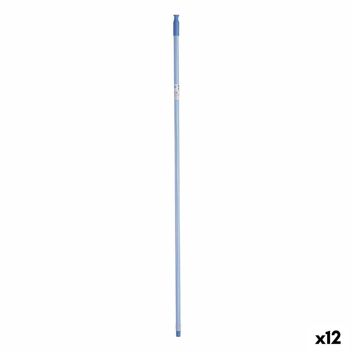 Broom handle Stripes 2,3 x 130 x 2,3 cm Blue Metal (12 Units) Broom handle Stripes 2,3 x 130 x 2,3 cm Blue Metal (12 Units)