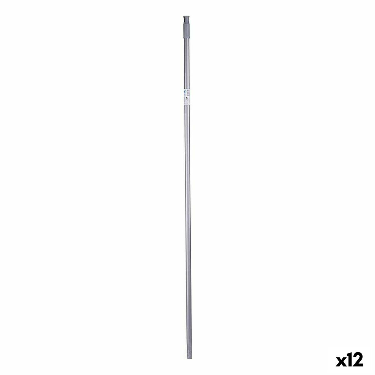 Broom handle 2,3 x 130 x 2,3 cm Grey Metal (12 Units) Broom handle 2,3 x 130 x 2,3 cm Grey Metal (12 Units)