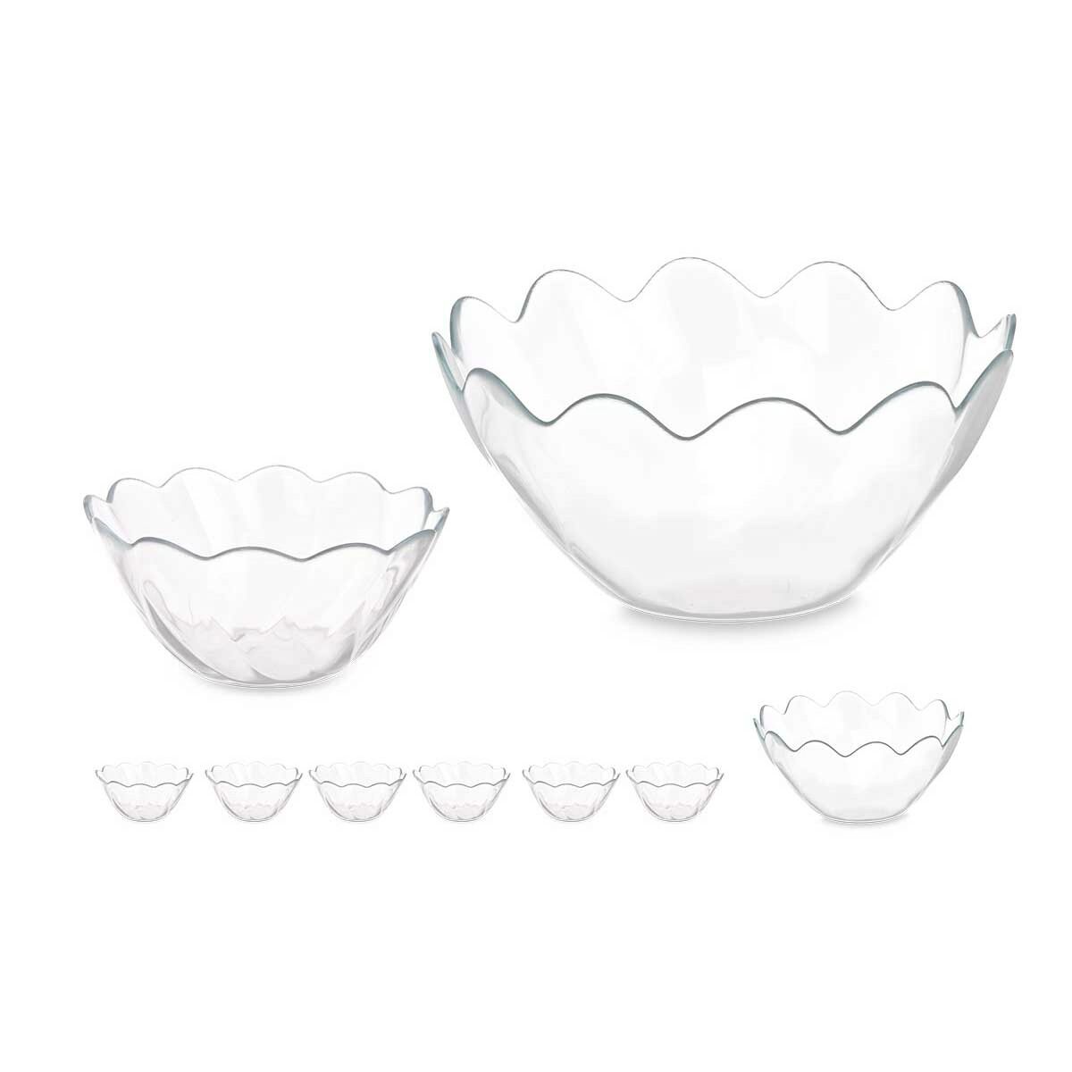Set of bowls Pasabahce Hasir Transparent Glass (2 Units)