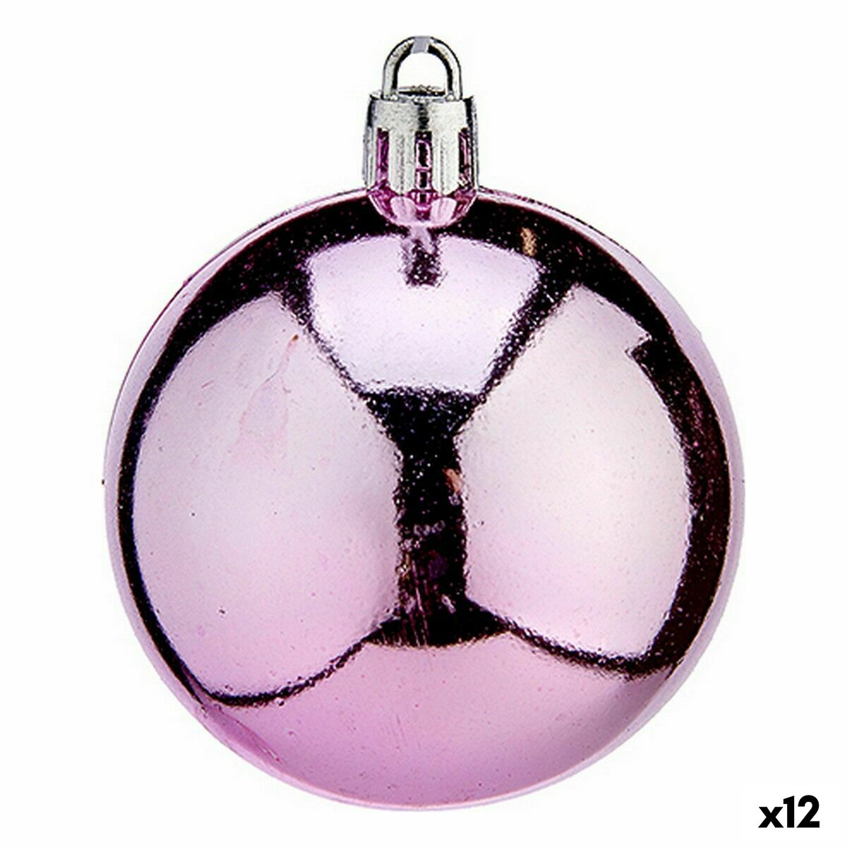 Set of Christmas balls Krist+ K1912477-4 Pink Plastic (12 Units)