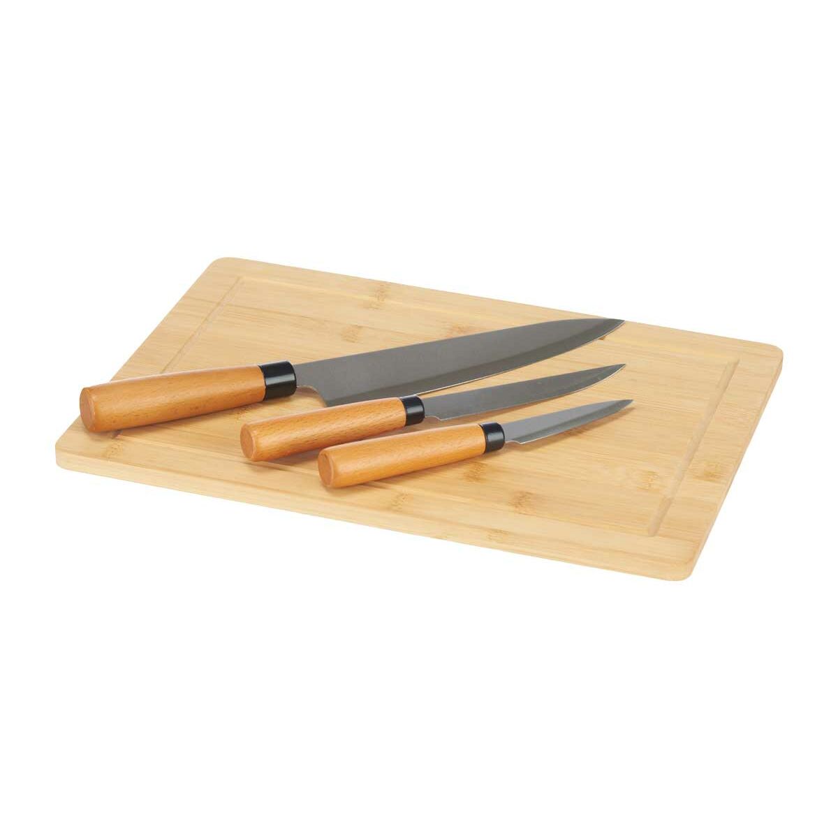Knife Set Kinvara Brown Bamboo Cutting board Cheese (6 Units)