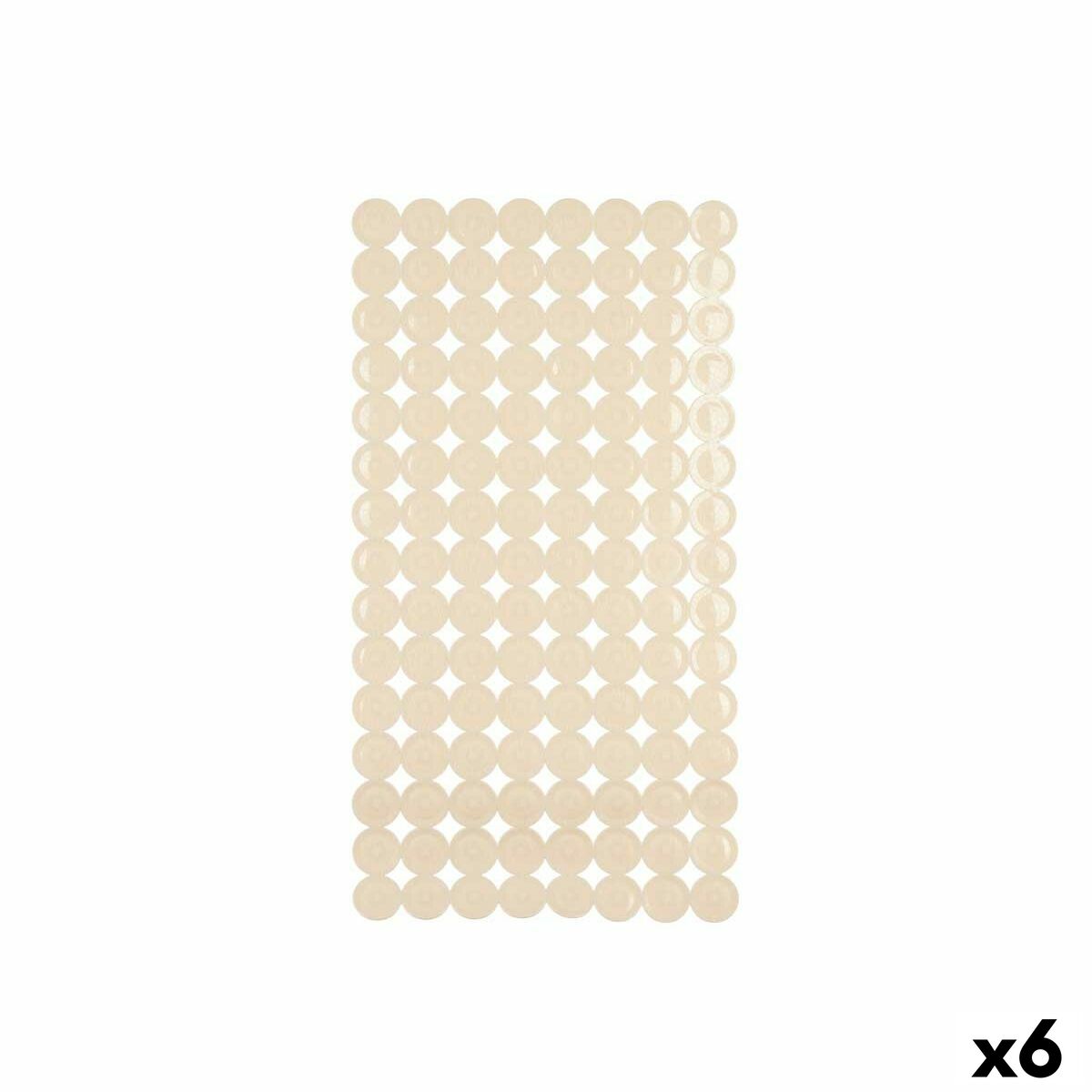 Non-slip Shower Mat Beige PVC 68 x 36 x 1 cm (6 Units) Non-slip Shower Mat Beige PVC 68 x 36 x 1 cm (6 Units)