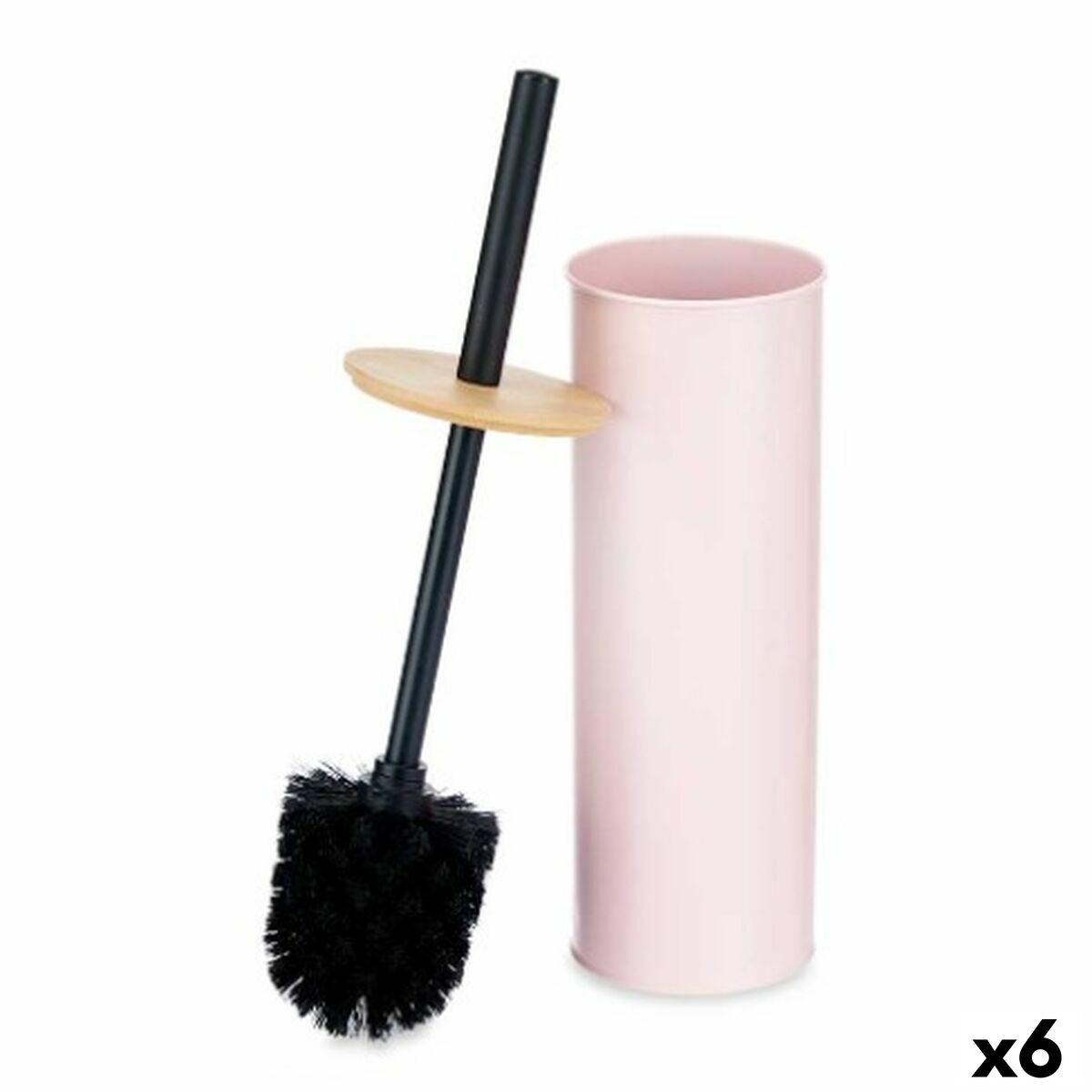 Toilet Brush Berilo B1041C BAMBOO – 399 Pink Metal Bamboo Plastic 9,5 X 27 X 9,5 cm (6 Units)