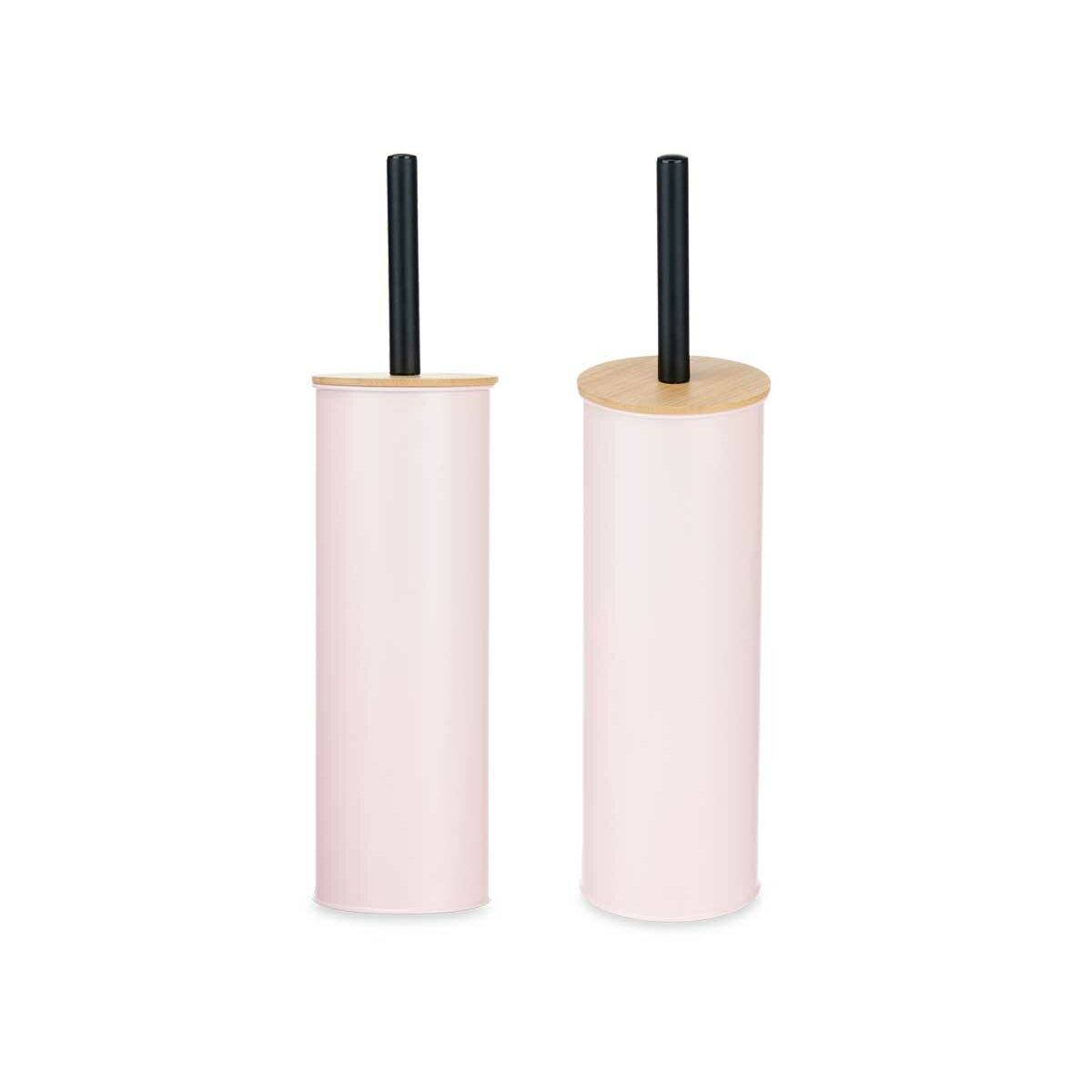 Toilet Brush Berilo B1041C BAMBOO – 399 Pink Metal Bamboo Plastic 9,5 X 27 X 9,5 cm (6 Units)