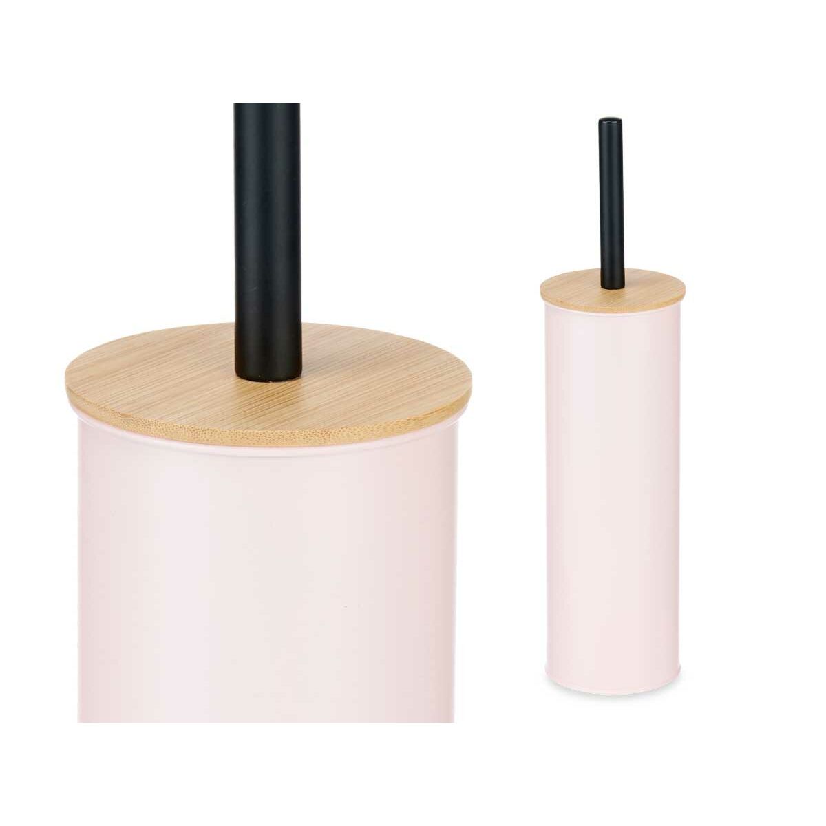 Toilet Brush Berilo B1041C BAMBOO – 399 Pink Metal Bamboo Plastic 9,5 X 27 X 9,5 cm (6 Units)