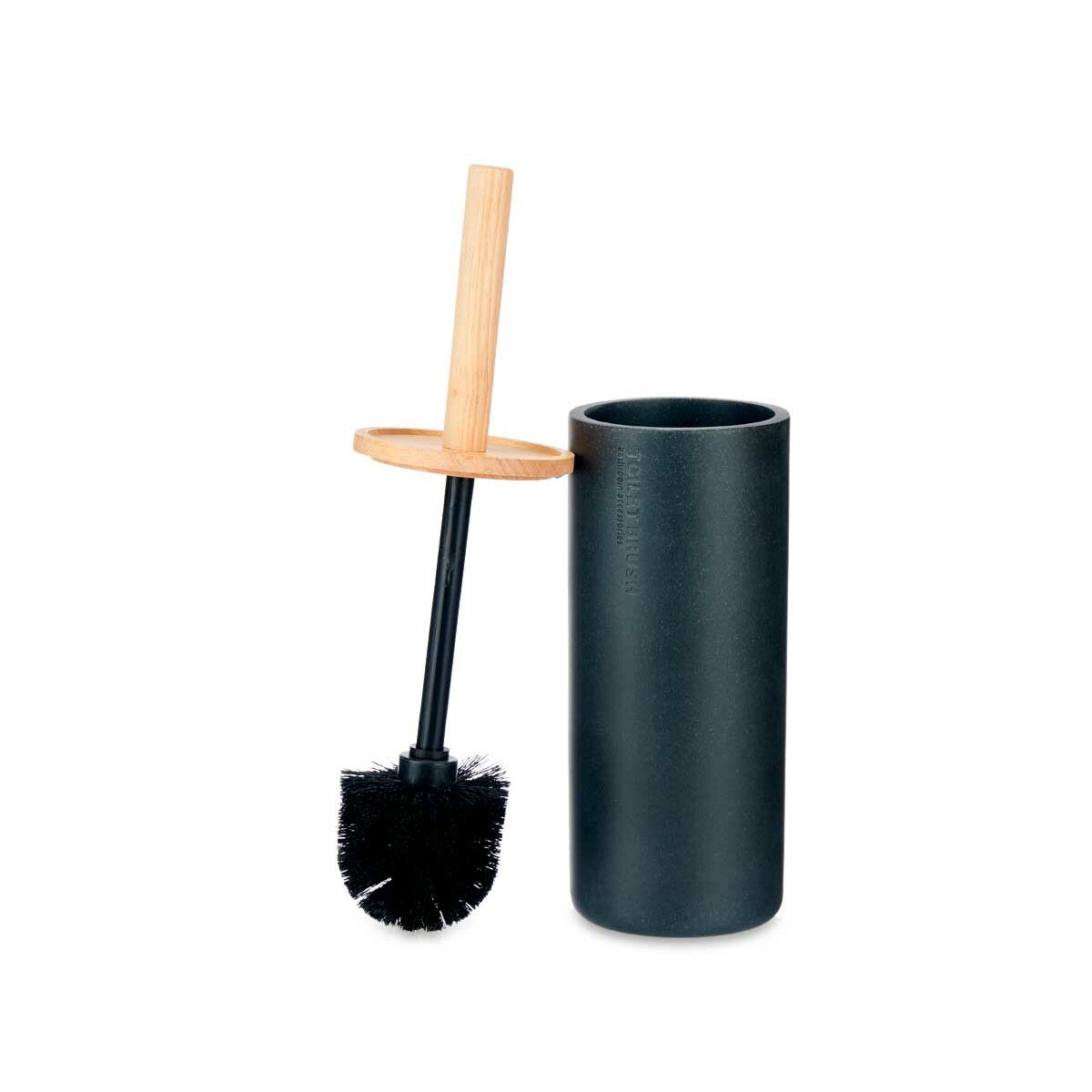 Toilet Brush Berilo B5456BC-5 – 440 Black Wood Resin 10,2 x 38 x 10,2 cm (4 Units)
