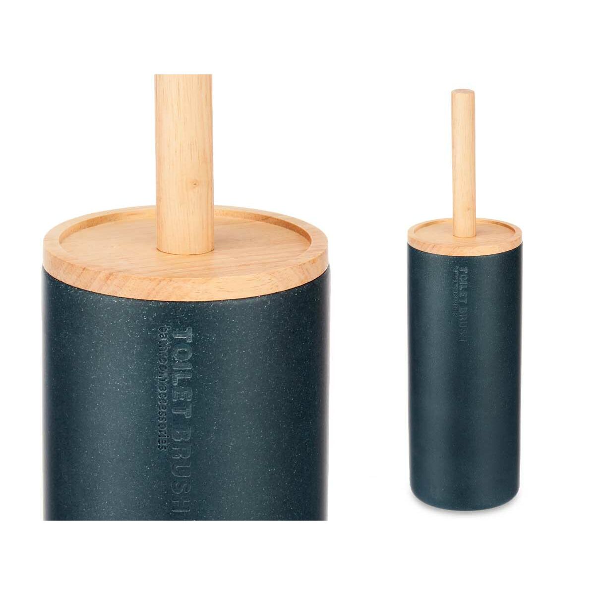 Toilet Brush Berilo B5456BC-5 – 440 Black Wood Resin 10,2 x 38 x 10,2 cm (4 Units)