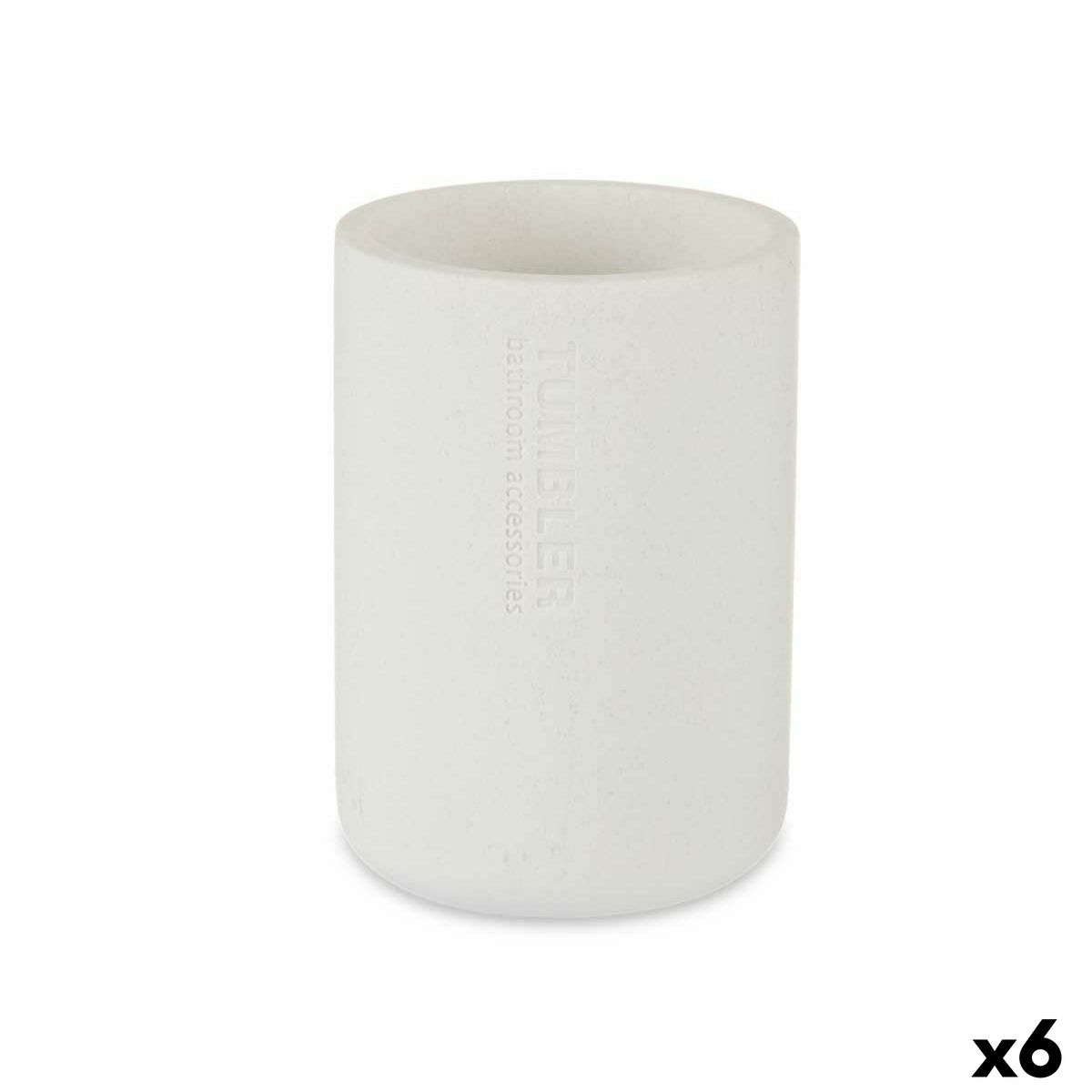 Toothbrush Holder Berilo B5456BC-2 – 450 White Resin 7,8 x 10,5 x 7,8 cm (6 Units)