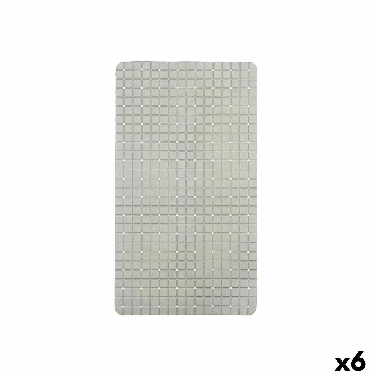 Non-slip Shower Mat Berilo BM509 – 311 Grey PVC 67,7 x 38,5 x 0,7 cm Frames (6 Units)