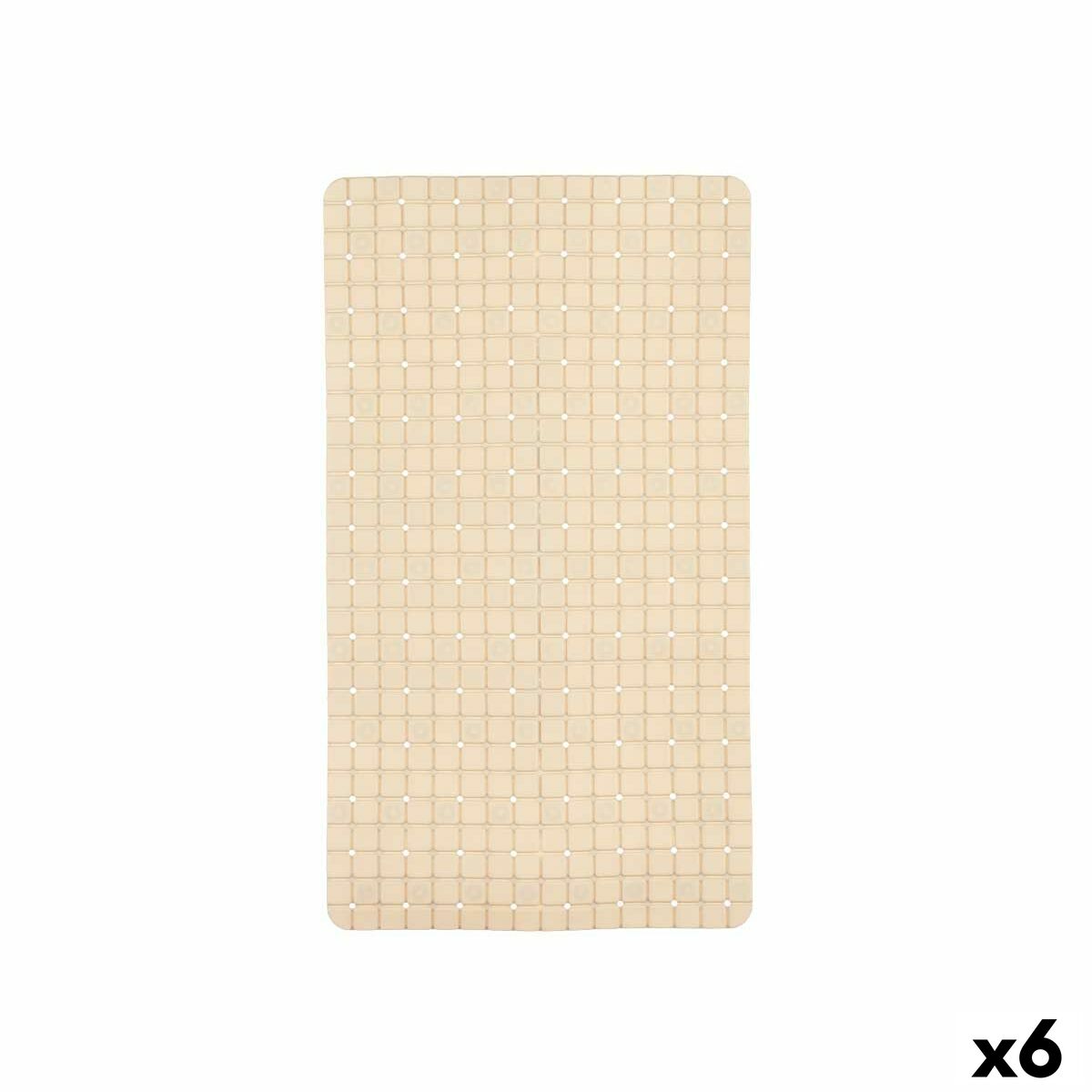 Non-slip Shower Mat Berilo BM509 – 312 Beige PVC 67,7 x 38,5 x 0,7 cm Frames (6 Units)
