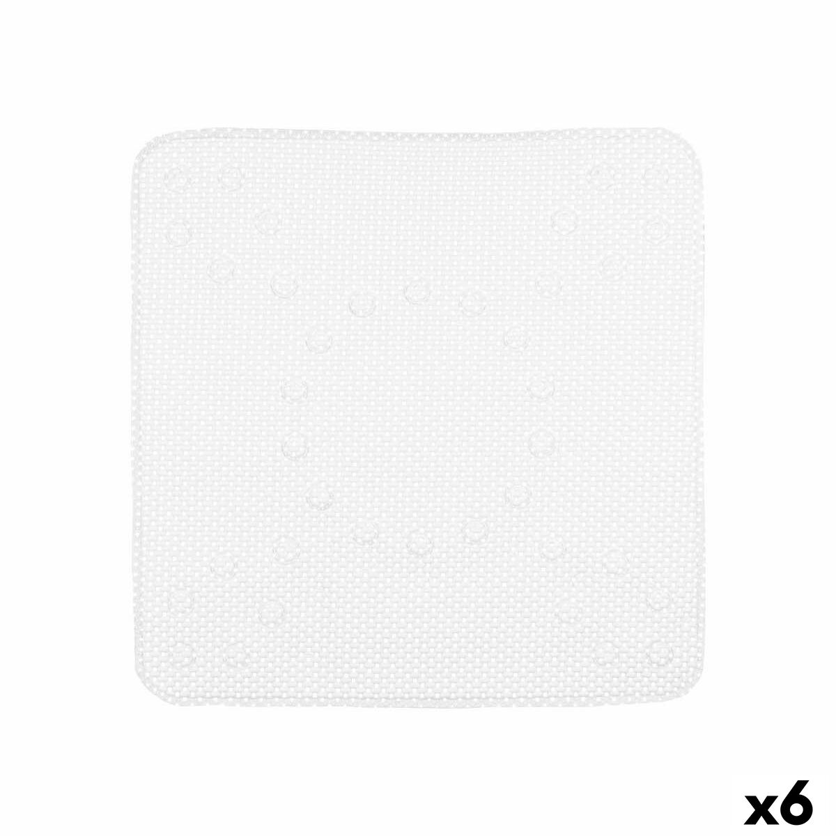 Non-slip Shower Mat Berilo BM814-5353 – 320 White PVC 53 x 52,5 x 1 cm (6 Units)