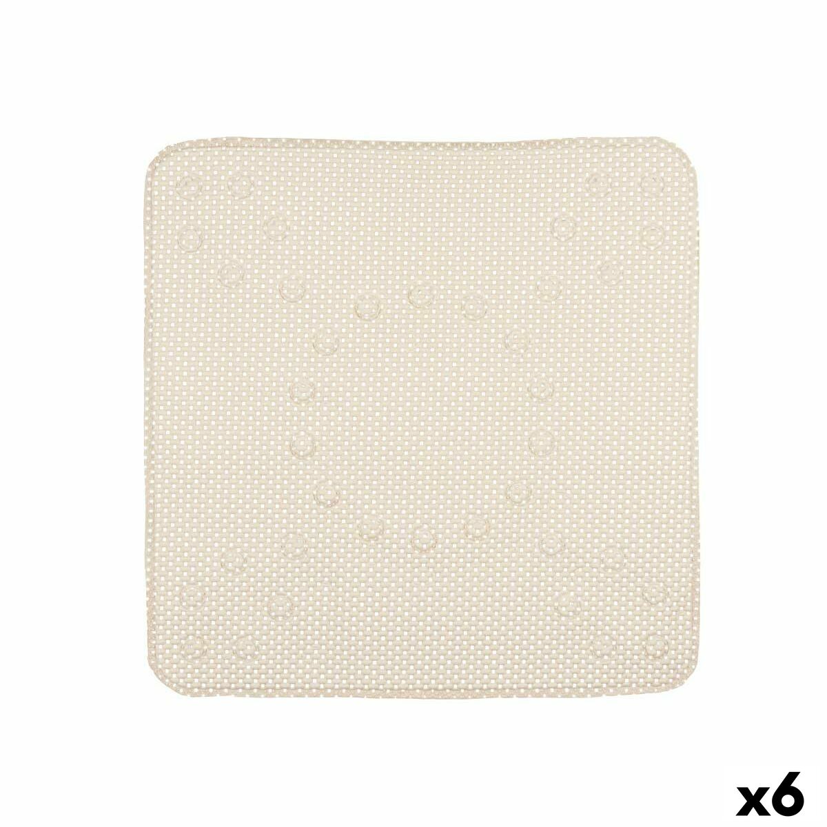 Non-slip Shower Mat Berilo BM814-5353 – 322 Beige PVC 53 x 52,5 x 1 cm (6 Units)