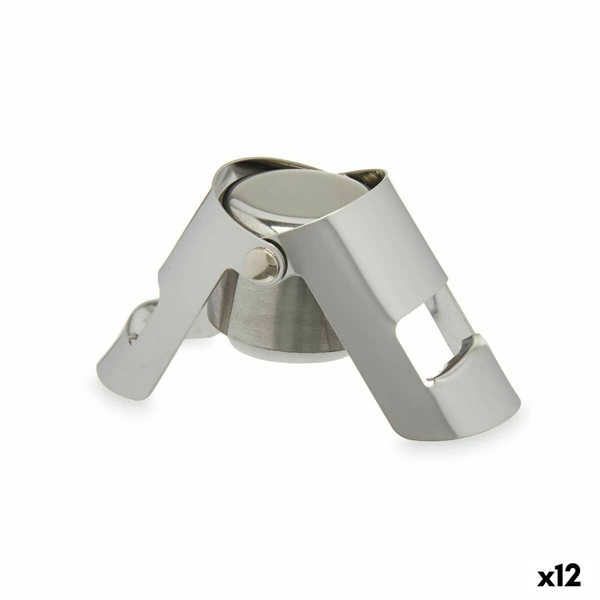 Champagne stopper Kinvara KT970 Silver Silicone Stainless steel Plastic 6 x 5,5 x 3,5 cm Hermetic (12 Units)