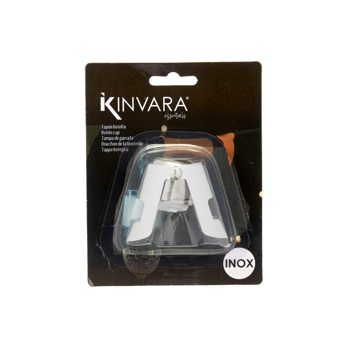 Champagne stopper Kinvara KT970 Silver Silicone Stainless steel Plastic 6 x 5,5 x 3,5 cm Hermetic (12 Units)