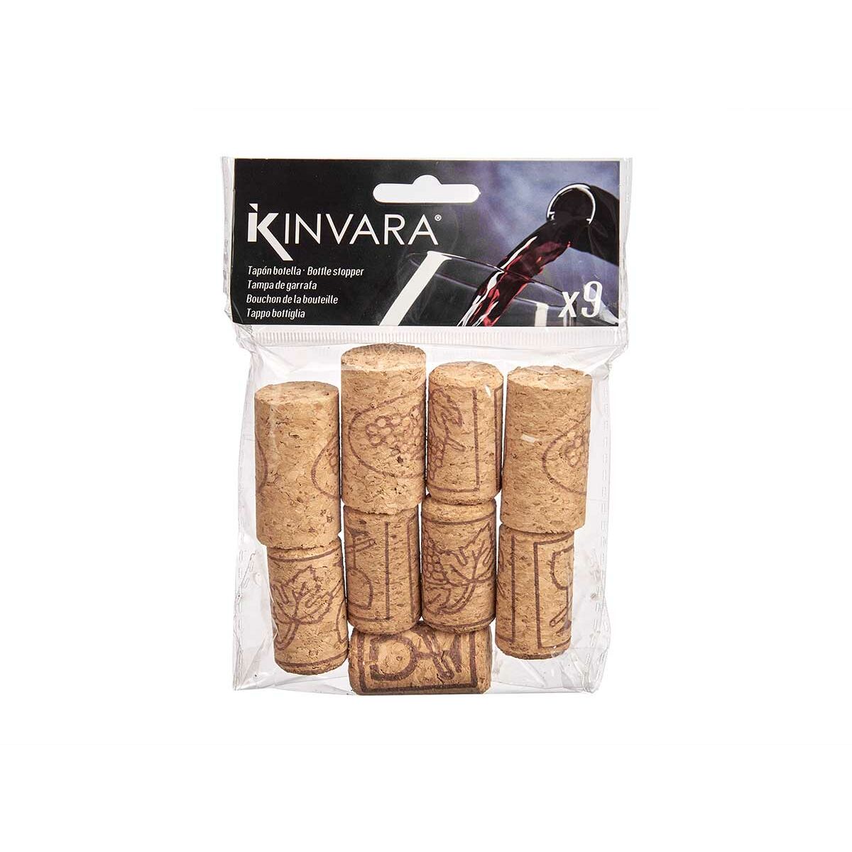 Set of Plugs and Sockets Kinvara KT2289(PBH)-9 Cork (12 Units)