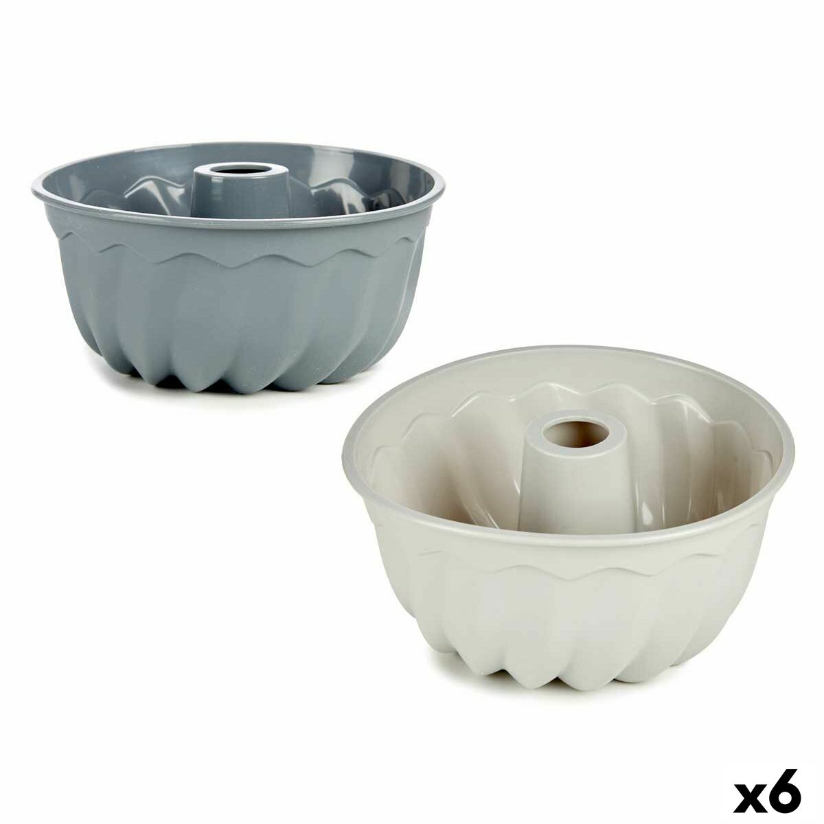 Baking Mould Kinvara HH026 Light grey Dark grey Silicone 22 x 10 x 22 cm Ring (6 Units) Baking Mould Kinvara HH026 Light grey Dark grey Silicone 22 x 10 x 22 cm Ring (6 Units)