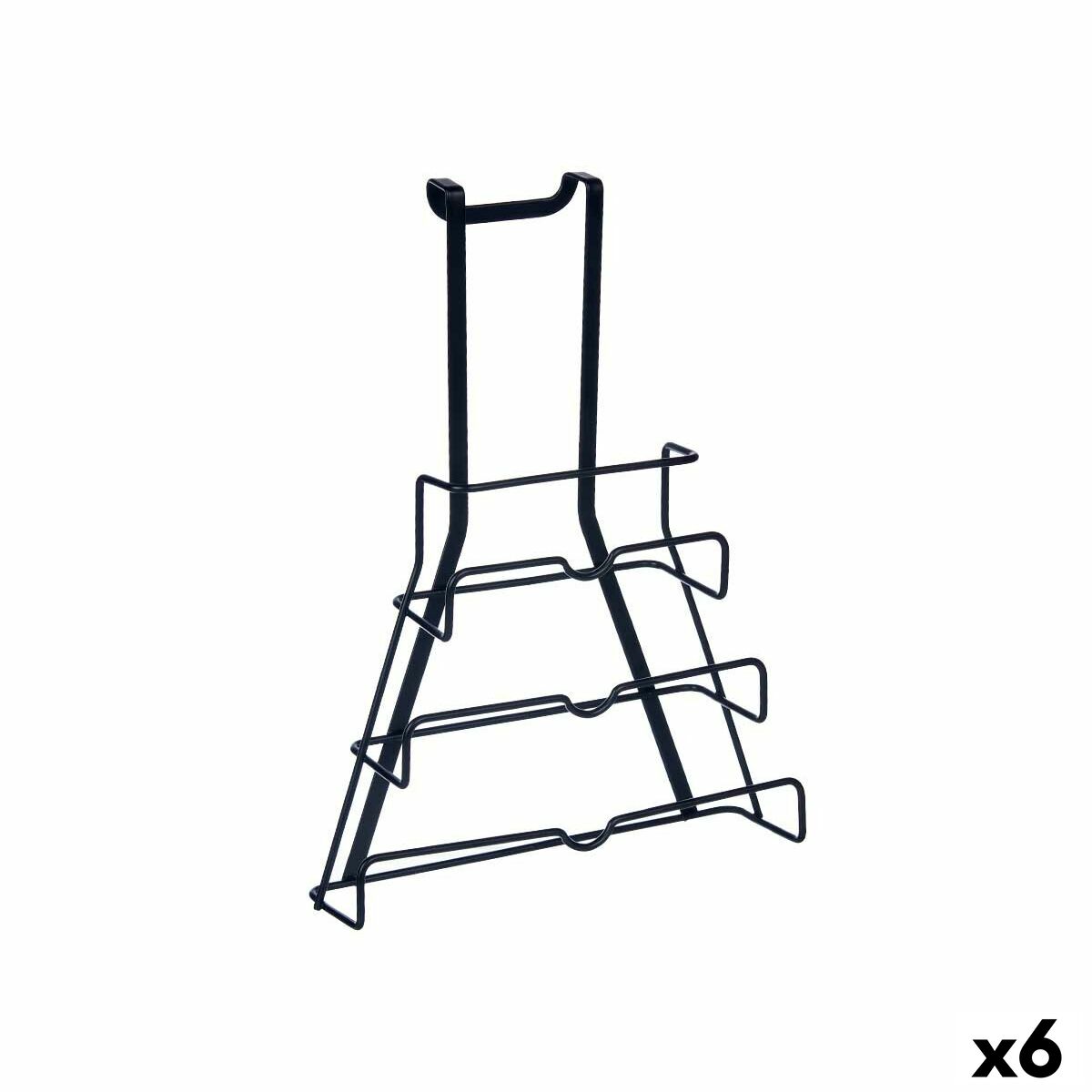 Kitchen Utensils Stand Kinvara W7134 Black Iron 27 x 37 x 9 cm Frying Pan Lid (6 Units) Kitchen Utensils Stand Kinvara W7134 Black Iron 27 x 37 x 9 cm Frying Pan Lid (6 Units)