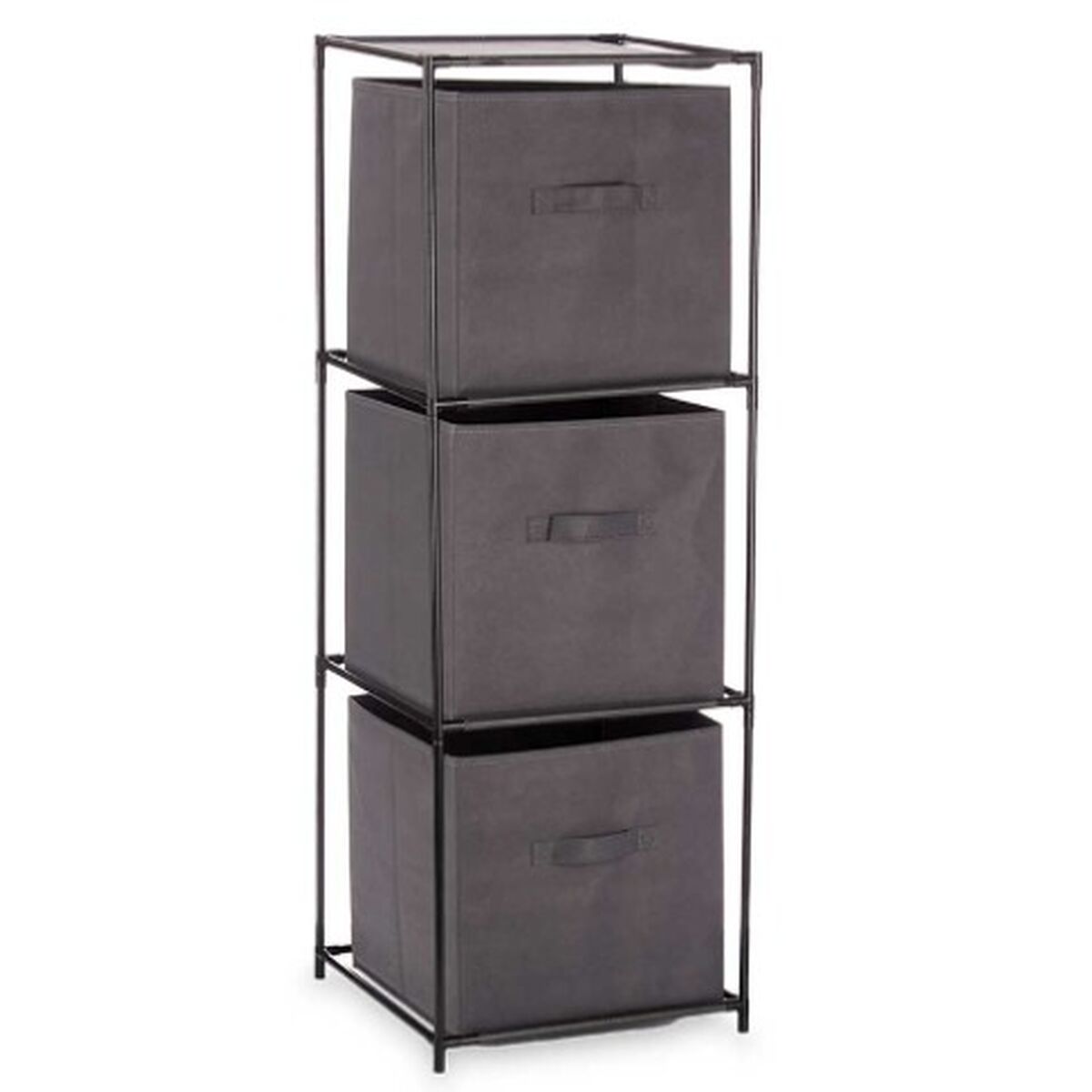 Shelves Kipit Black Grey Cloth polypropylene Iron Plastic 35 x 35 x 102 cm Shelves Kipit Black Grey Cloth polypropylene Iron Plastic 35 x 35 x 102 cm