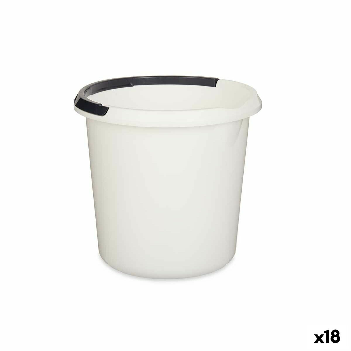 Bucket with Handle White Anthracite 10 L (18 Units) Bucket with Handle White Anthracite 10 L (18 Units)