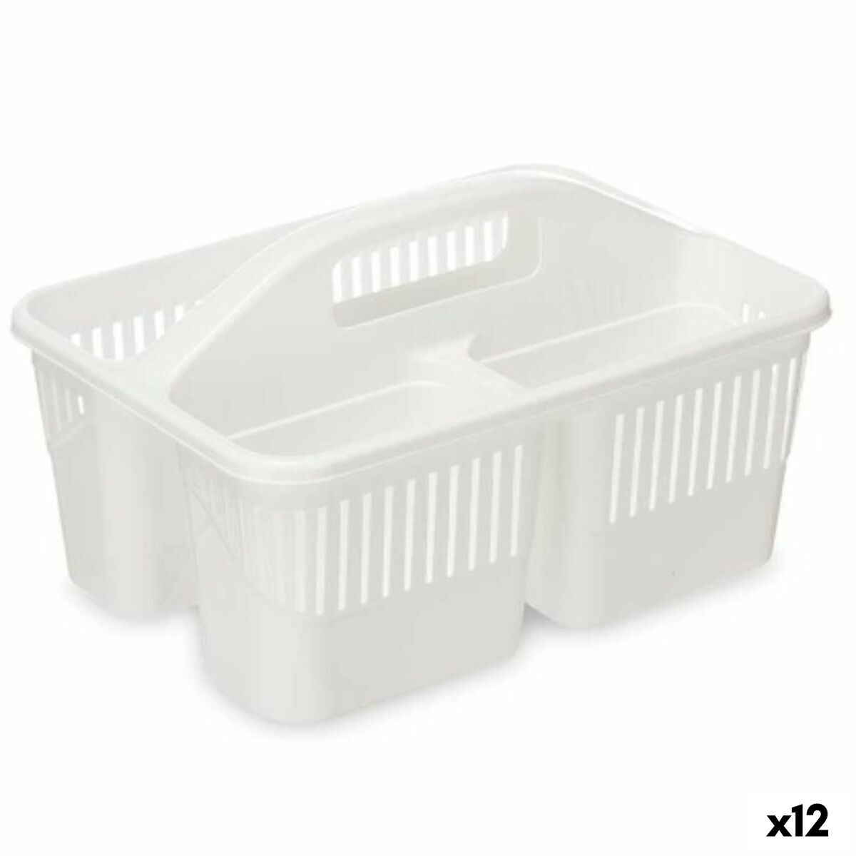 Organiser Cleaning White Plastic 31,3 x 18 x 22 cm (12 Units) Organiser Cleaning White Plastic 31,3 x 18 x 22 cm (12 Units)