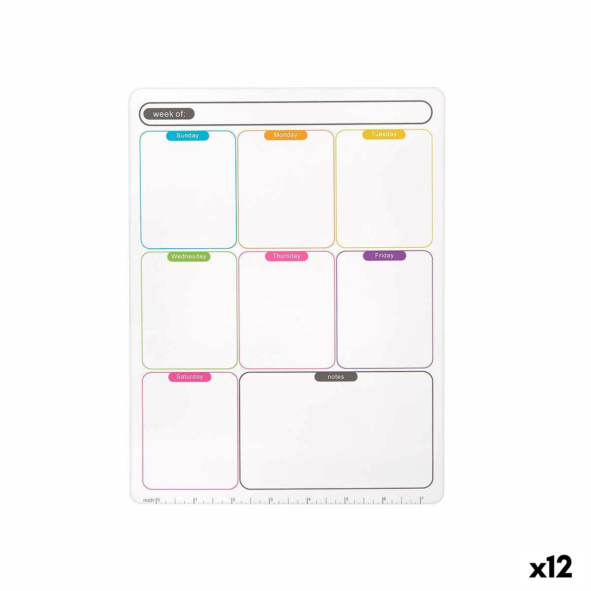 Weekly Planner Pincello 425 White A4 Magnet (12 Units) Weekly Planner Pincello 425 White A4 Magnet (12 Units)