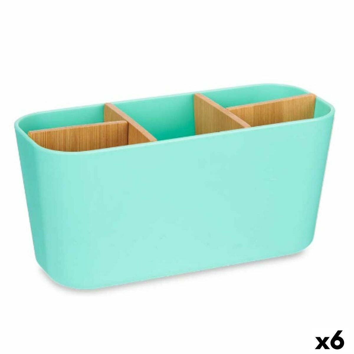 Toothbrush Holder Berilo B9045-GREEN Green Bamboo polypropylene 21 x 10 x 9 cm (6 Units) Toothbrush Holder Berilo B9045-GREEN Green Bamboo polypropylene 21 x 10 x 9 cm (6 Units)