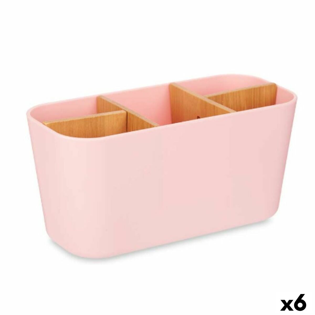 Toothbrush Holder Berilo B9045-PINK Pink Bamboo polypropylene 21 x 10 x 9 cm (6 Units) Toothbrush Holder Berilo B9045-PINK Pink Bamboo polypropylene 21 x 10 x 9 cm (6 Units)