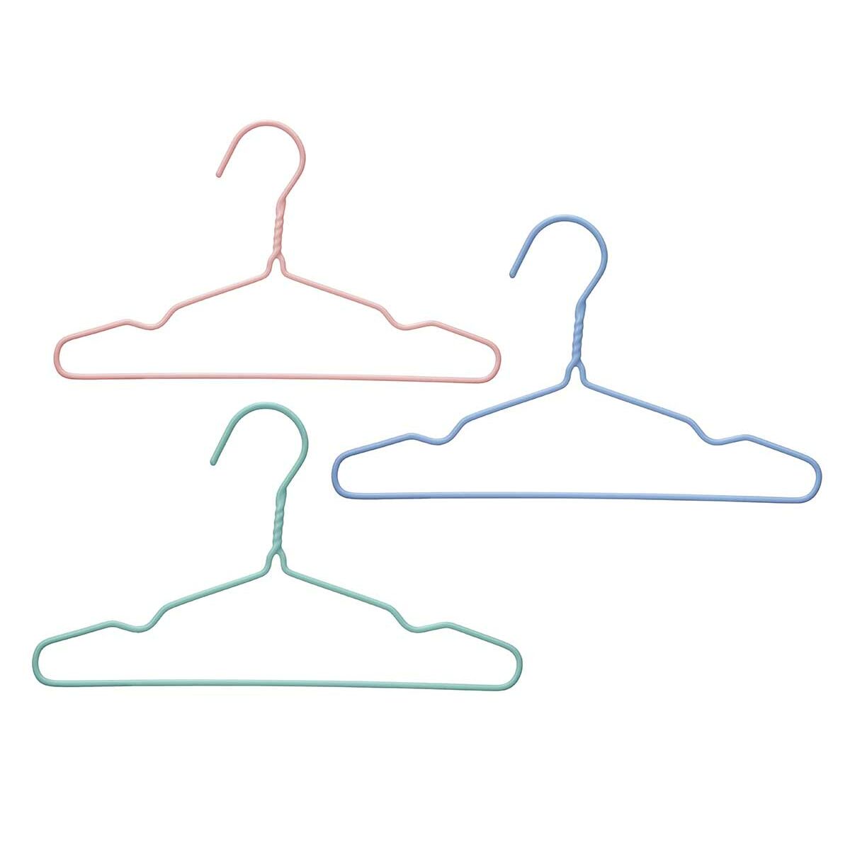 Set of Clothes Hangers Metal Silicone 9,5 x 0,3 x 18 cm (24 Units)