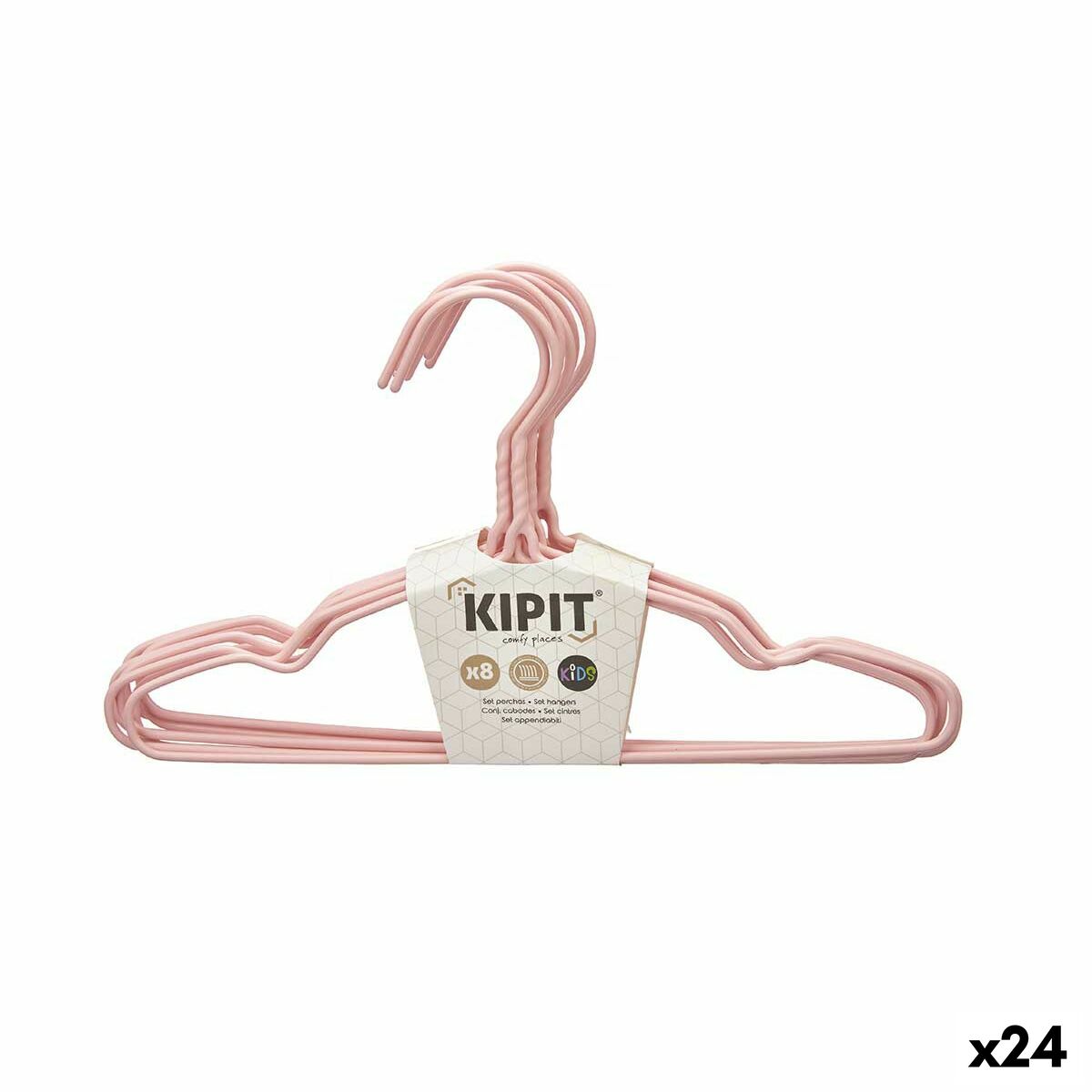 Set of Clothes Hangers Metal Silicone 9,5 x 0,3 x 18 cm (24 Units) Set of Clothes Hangers Metal Silicone 9,5 x 0,3 x 18 cm (24 Units)