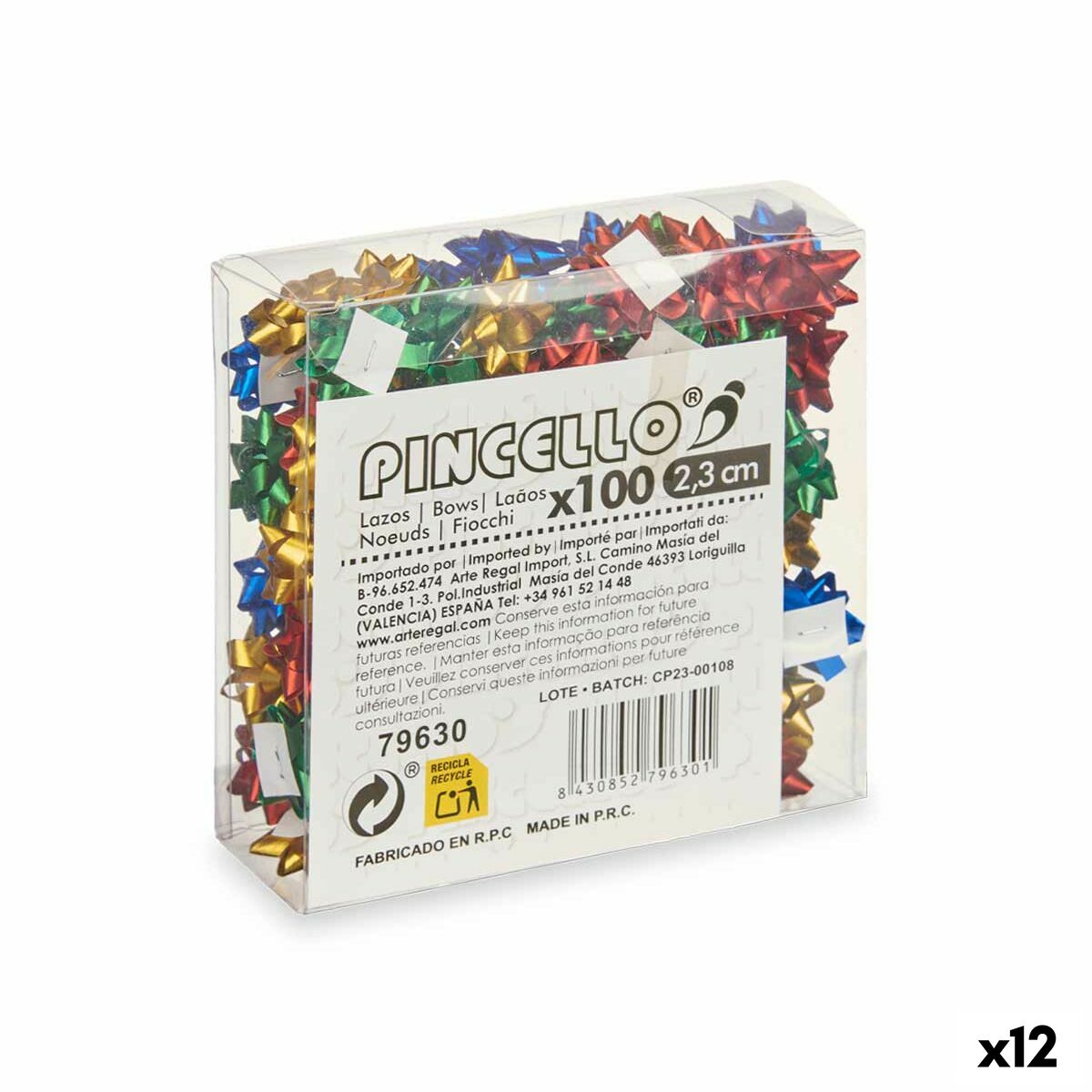 Loops Pincello 6 PVC 2,3 cm Matt Multicolour (12 Units) Loops Pincello 6 PVC 2,3 cm Matt Multicolour (12 Units)