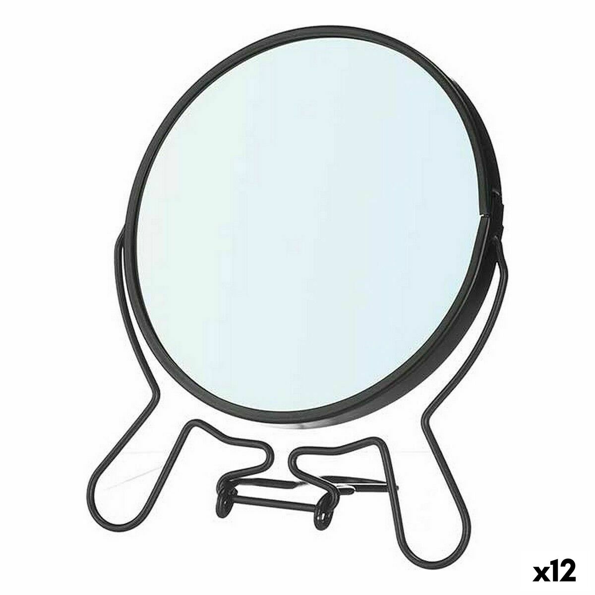 Magnifying Mirror Berilo B6444P-M Black Iron 13 x 15,3 x 1,5 cm (12 Units) Magnifying Mirror Berilo B6444P-M Black Iron 13 x 15,3 x 1,5 cm (12 Units)