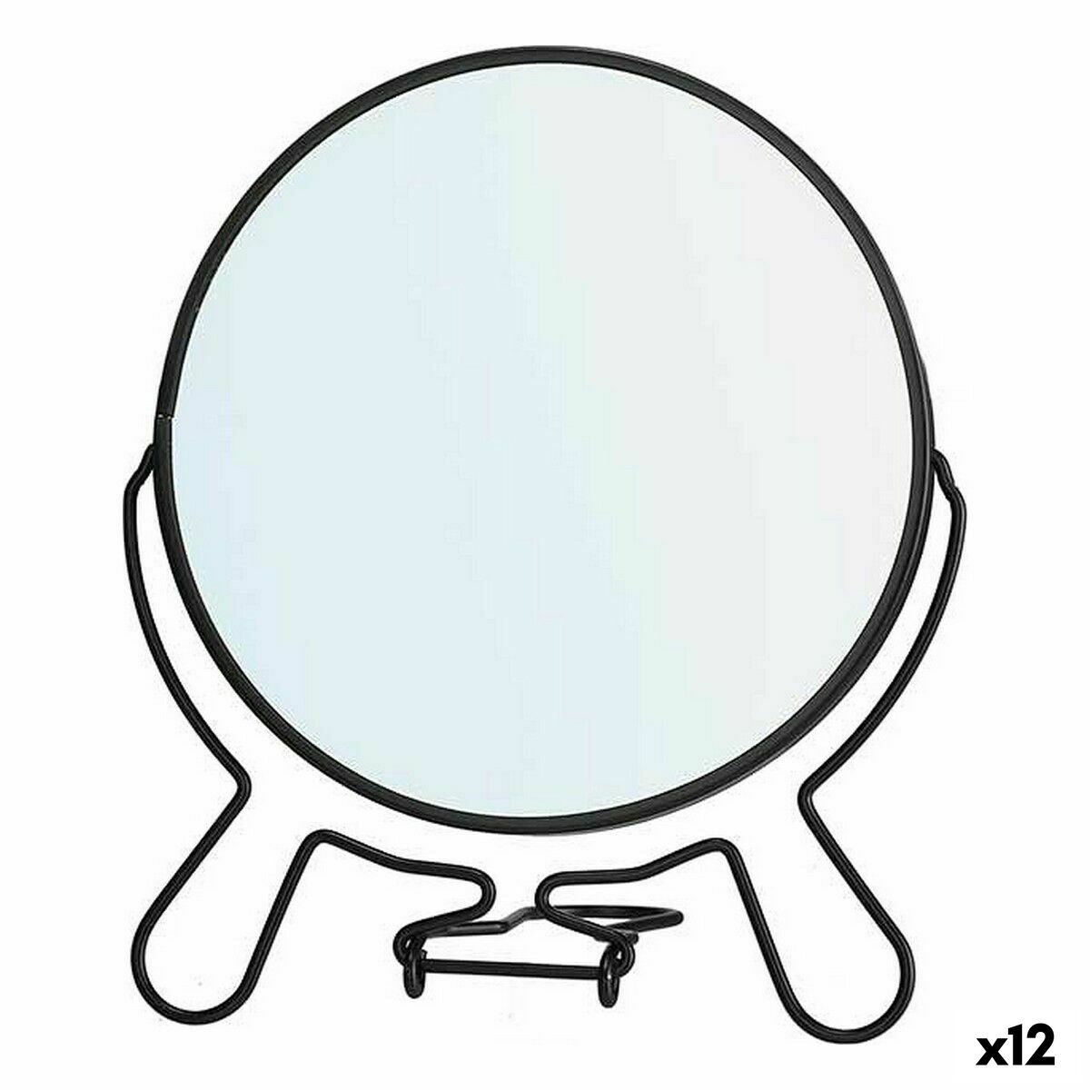 Magnifying Mirror Berilo B6444P-L Black Iron 15,5 x 18 x 1,5 cm (12 Units)