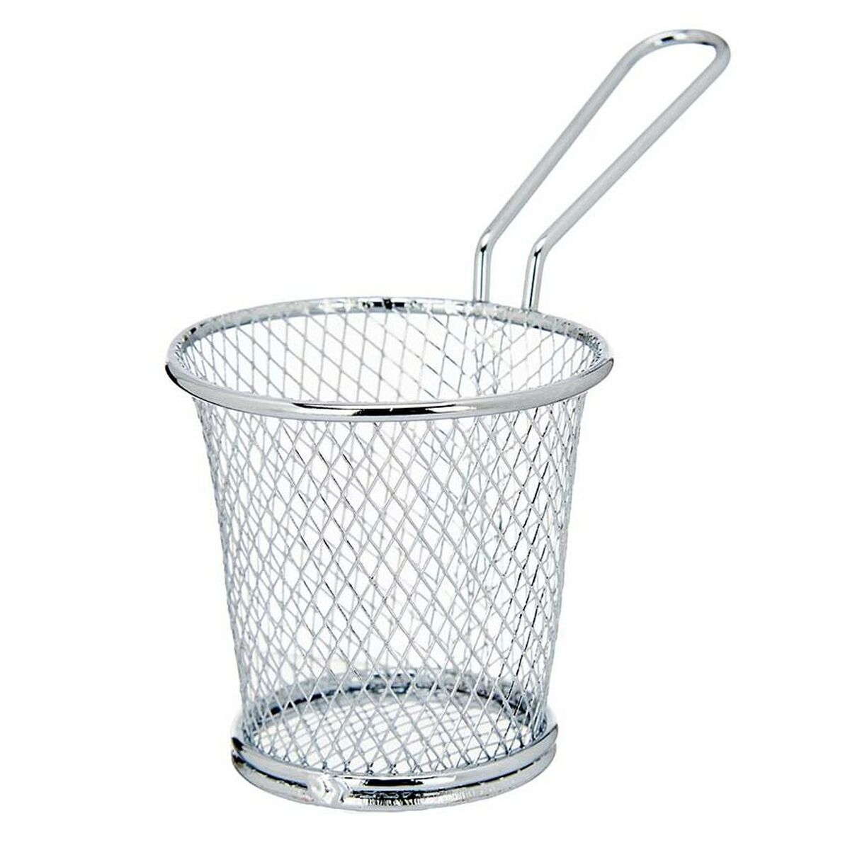 Basket for Presenting Aperitifs Kinvara W8088S Silver Metal 15,5 x 12 x 8 cm (12 Units)