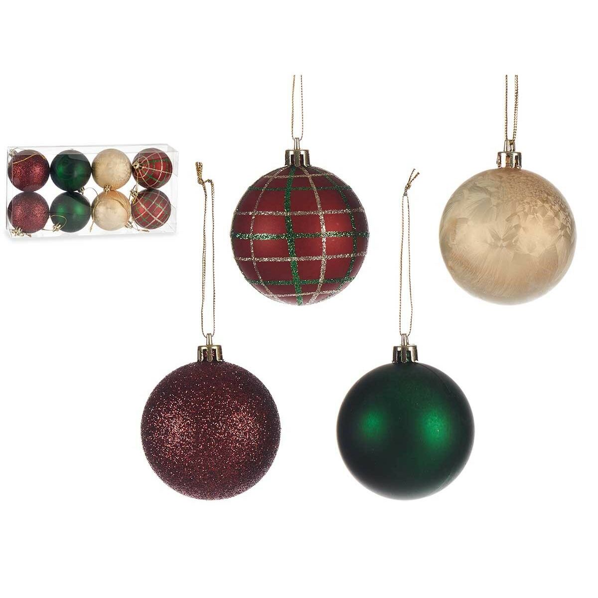 Set of Christmas balls Krist+ 6X12779 Multicolour Plastic 6 cm (24 Units)