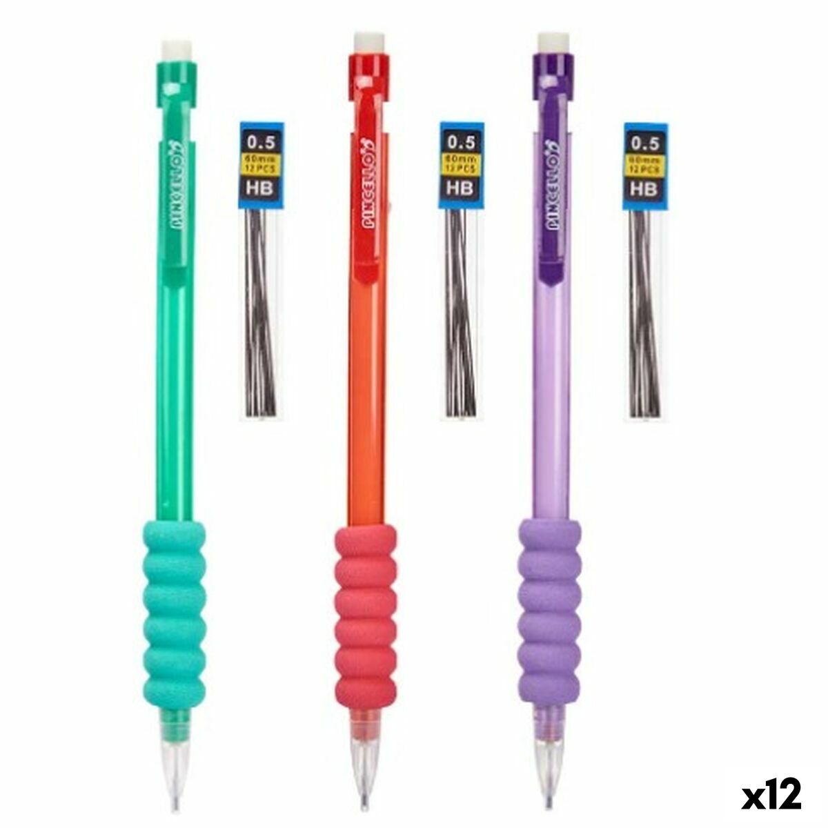 Pencil Lead Holder Pincello 475 Blue Red Green Pencil Leads 0.5 mm (12 Units) Pencil Lead Holder Pincello 475 Blue Red Green Pencil Leads 0.5 mm (12 Units)