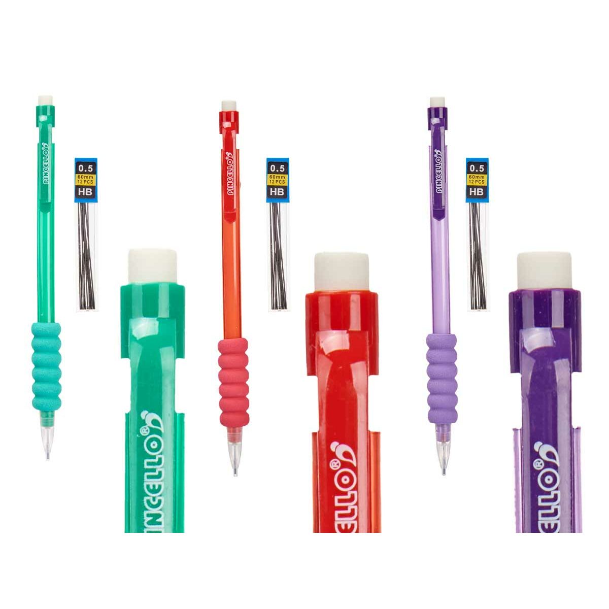 Pencil Lead Holder Pincello 475 Blue Red Green Pencil Leads 0.5 mm (12 Units)