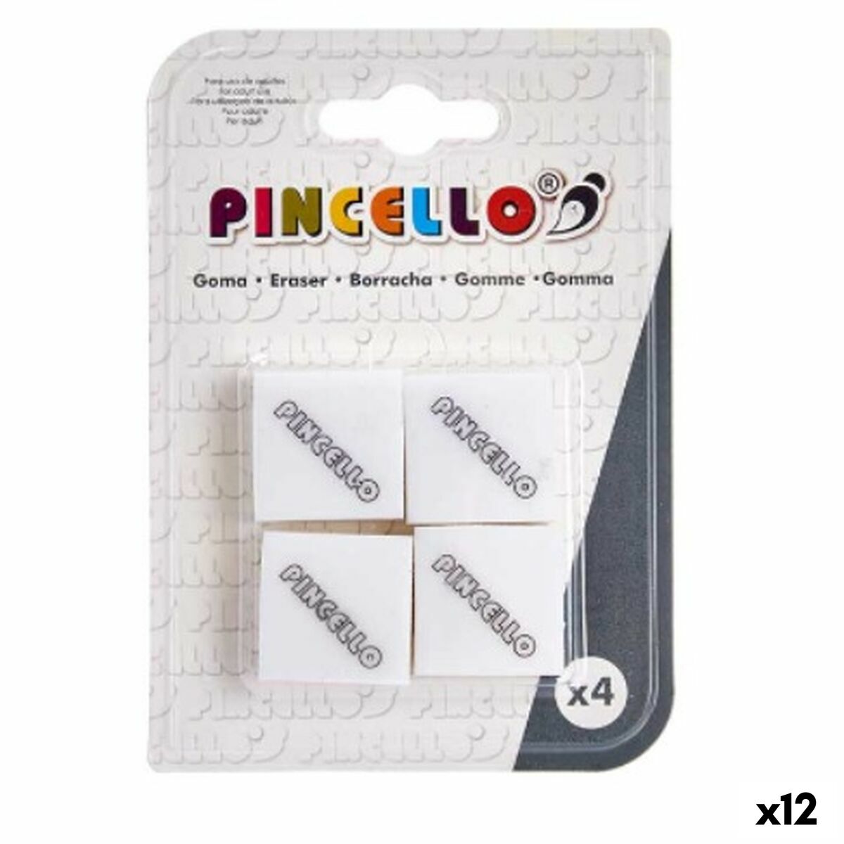 Eraser Set Pincello 486 White (12 Units) Eraser Set Pincello 486 White (12 Units)