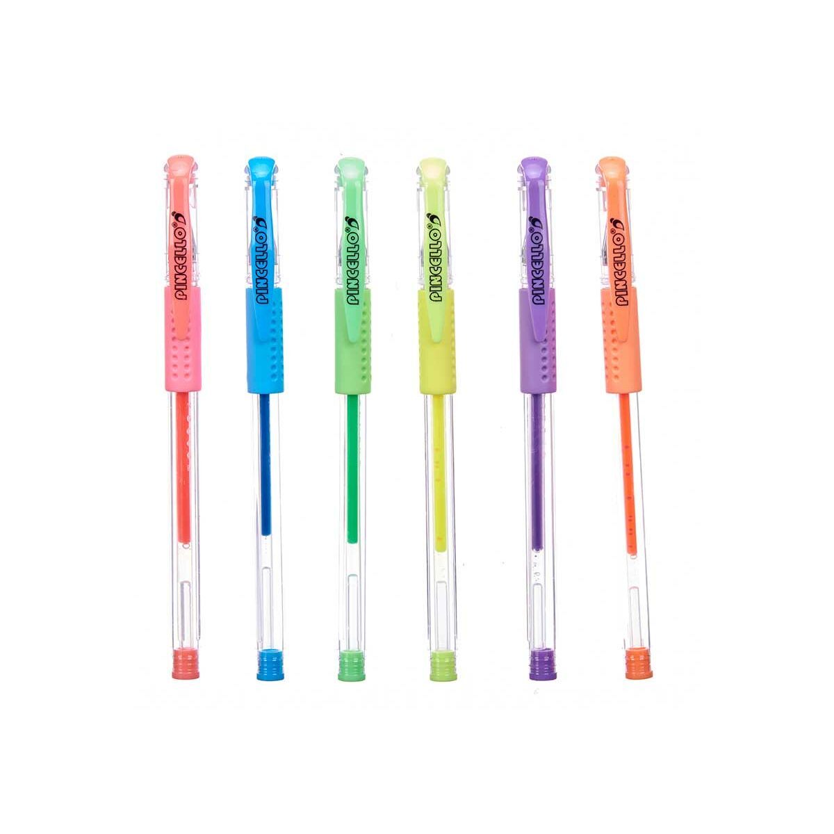 Set of Biros Pincello 493 Yellow Blue Green Multicolour Orange (12 Units)