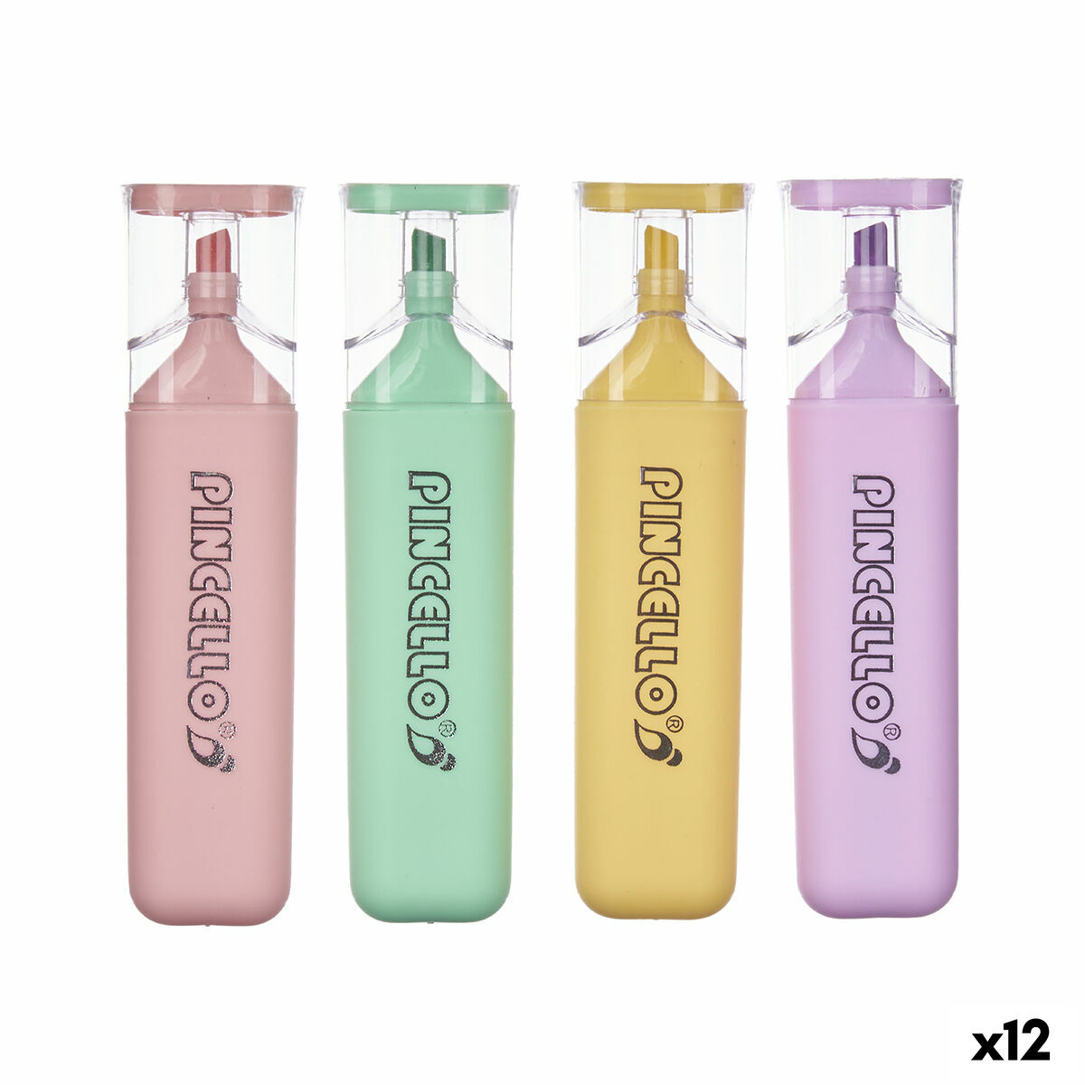 Fluorescent Marker Set Pincello 498 Yellow Multicolour (12 Units) Fluorescent Marker Set Pincello 498 Yellow Multicolour (12 Units)