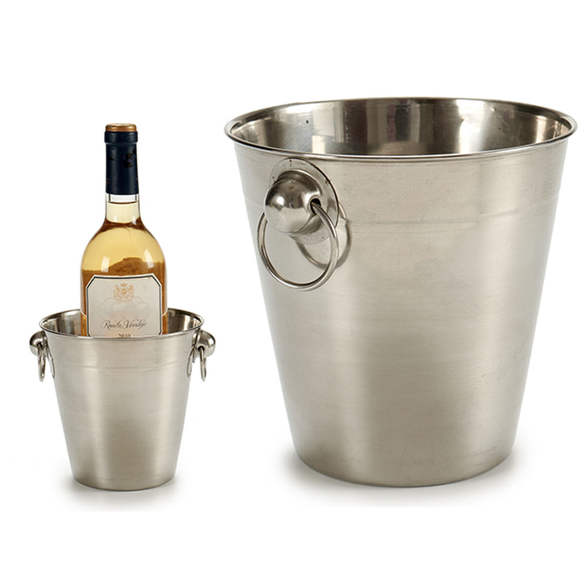 Ice Bucket Kinvara 24978 Silver Stainless steel 1 L 12 x 12 x 12 cm (24 Units)